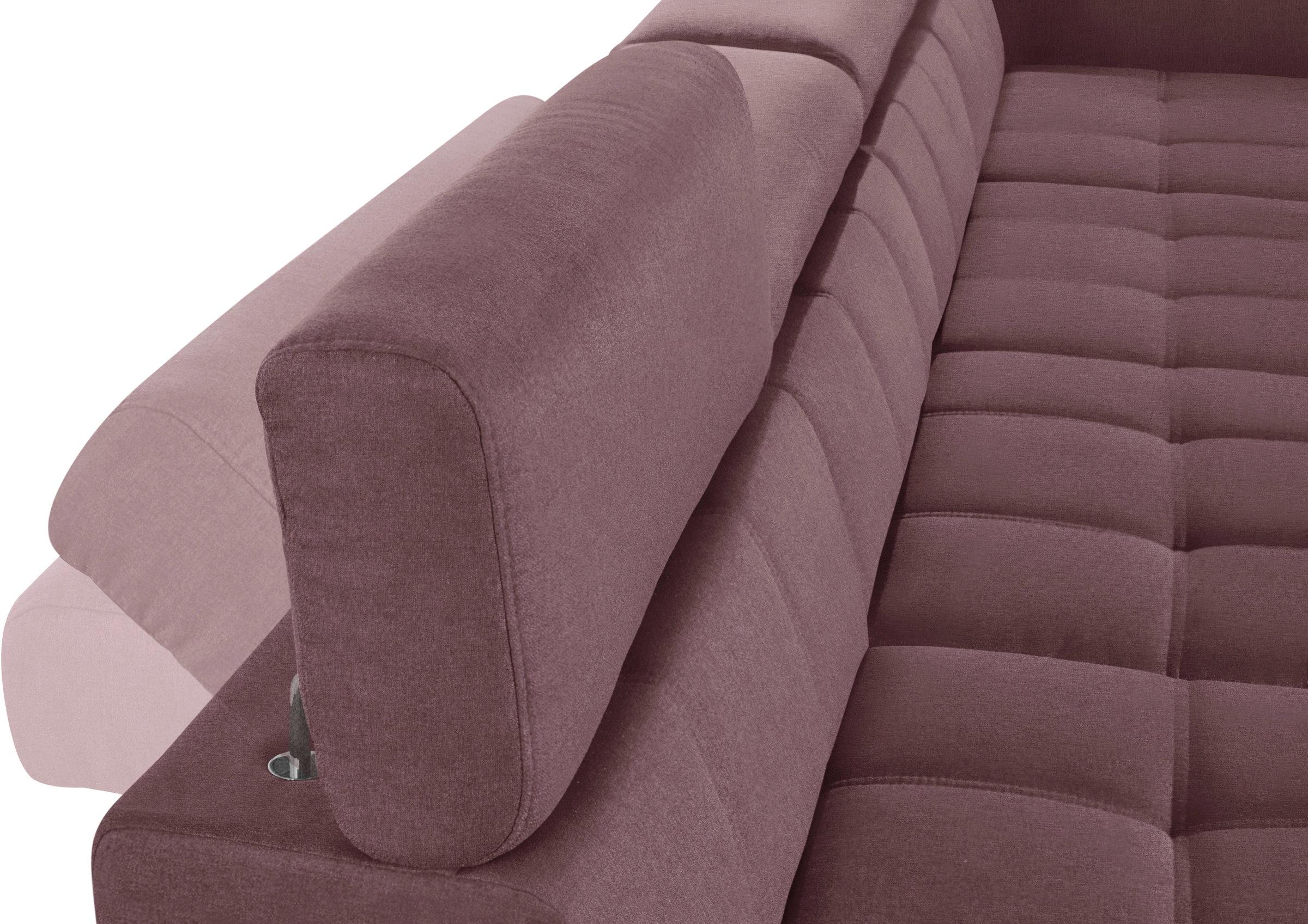 DOMO collection Wohnlandschaft »Cunelli tolle Sitznähte als Designelement, fester Sitzkomfort, U-Form«, wahlweise mit Kopfteilverstellung, bodenfrei