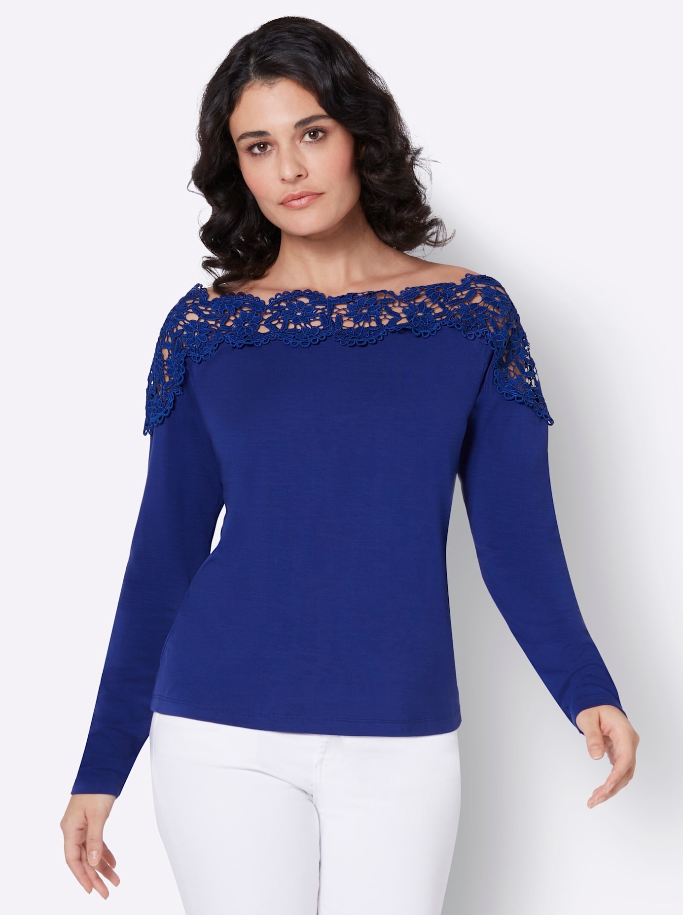 creation L Langarmshirt "Modal-Shirt" 1 Stk. tlg. günstig online kaufen