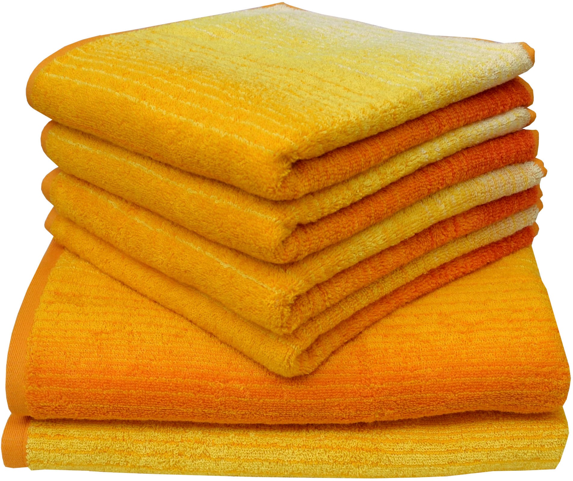 Dyckhoff Handtuch Set "mit Farbverlauf" Set 6 Stk. Walkfrottee mit Farbverl günstig online kaufen