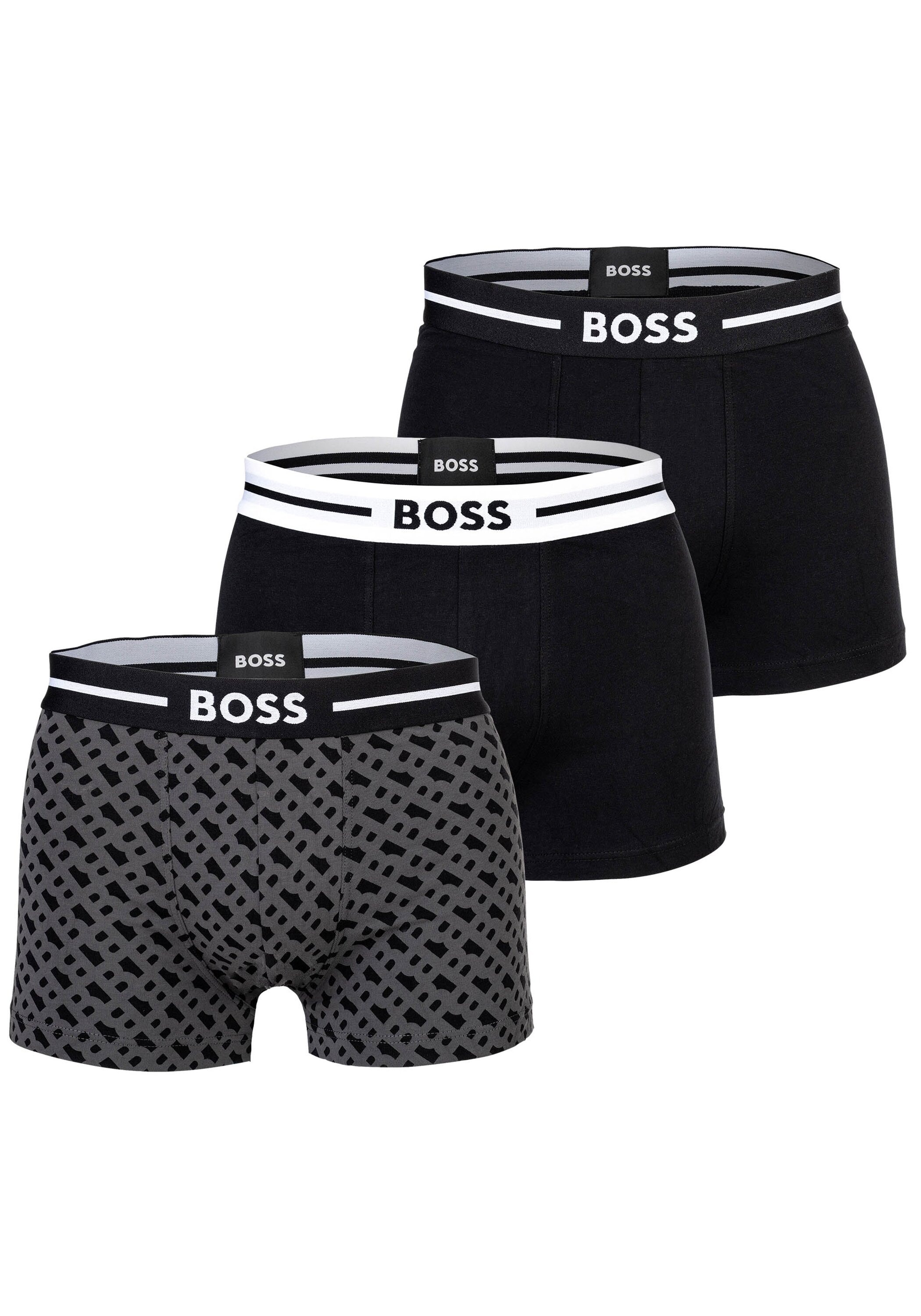 BOSS Boxershorts "Boxershort Trunk 3P Bold Design 3er Pack" günstig online kaufen