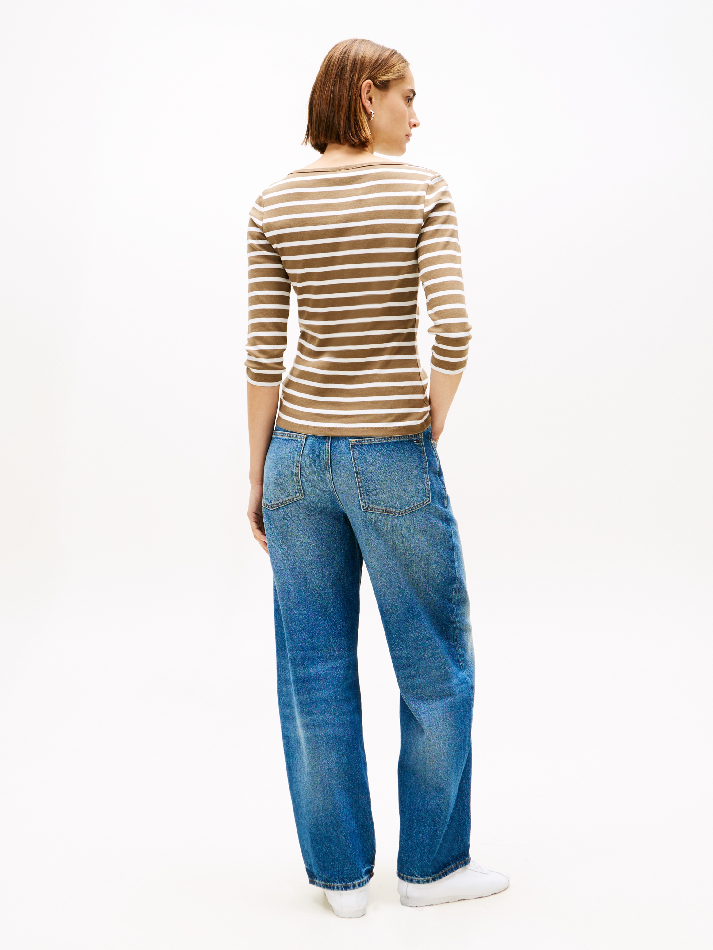 Tommy Hilfiger 3/4-Arm-Shirt »NEW CODY BOAT-NECK« Baumwolle, U-Boot-Ausschnitt, Slim Fit