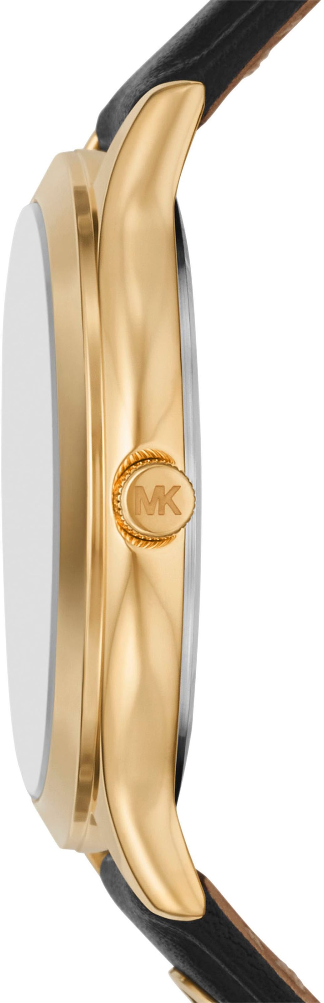 MICHAEL KORS Quarzuhr »SLIM RUNWAY«, Armbanduhr, Damenuhr, Lederarmband, analog