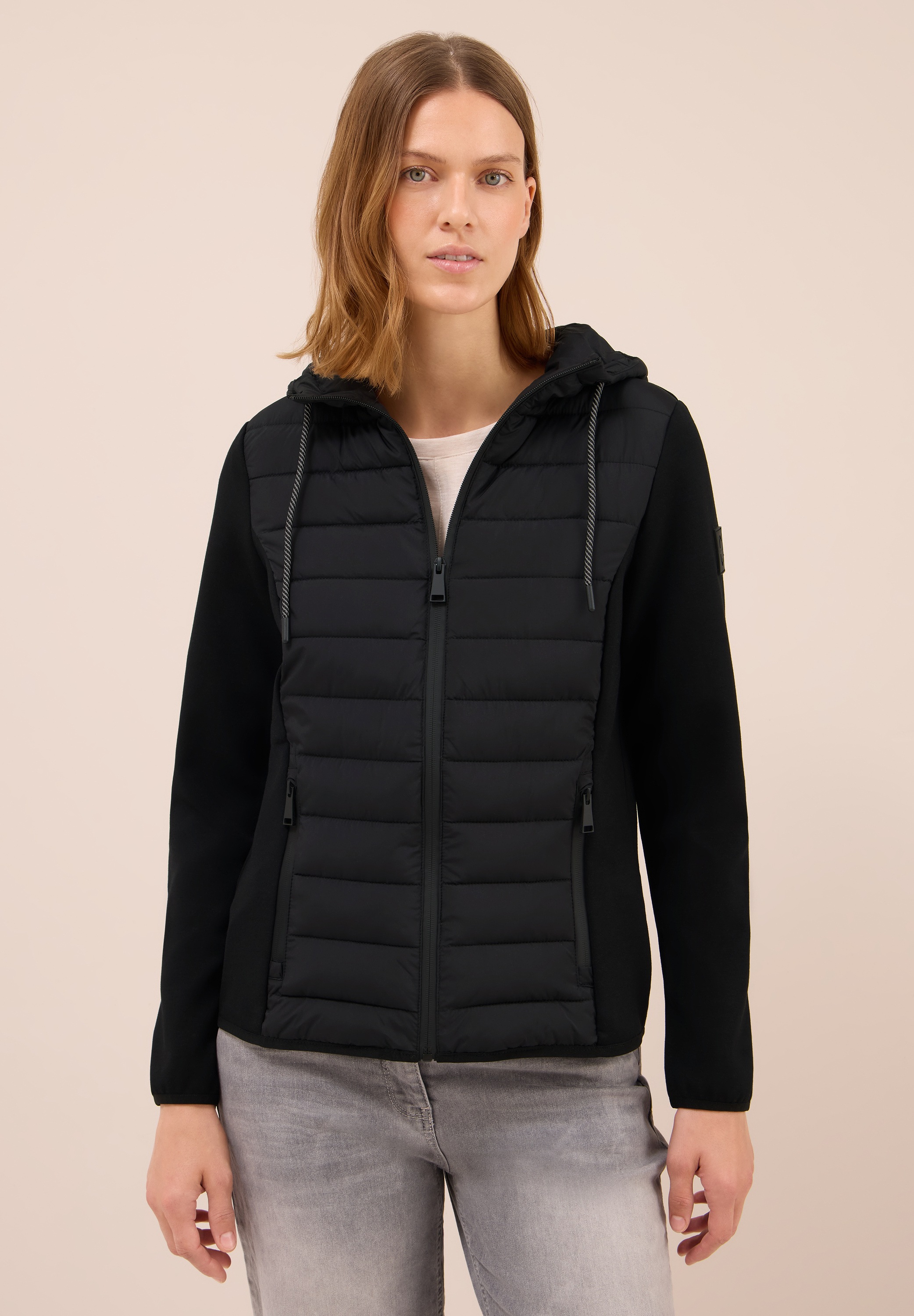 Cecil Steppjacke mit Kapuze aus softem Materialmix günstig online kaufen