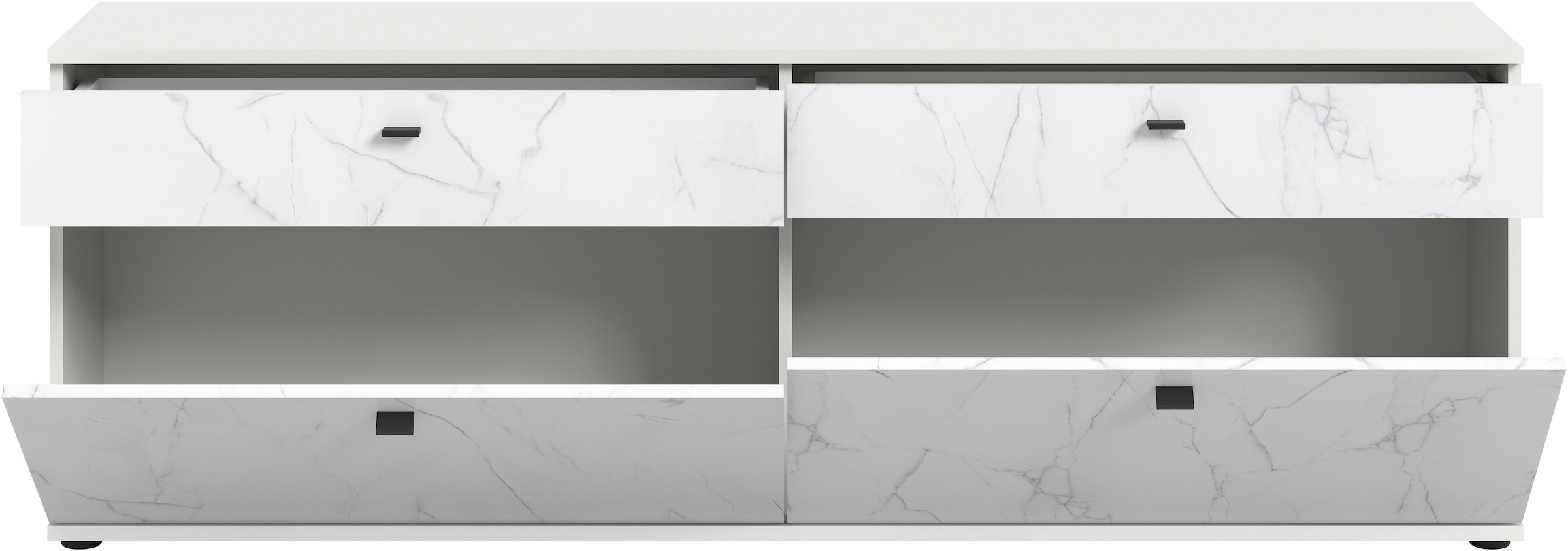 INOSIGN Lowboard »CALCOLO, Breite 180cm, 2 Schubkästen, 2 Klappen, 2 Fächer«, TV-Möbel, TV-Schrank, TV-Lowboard, Mediaboard, Wohnmöbel