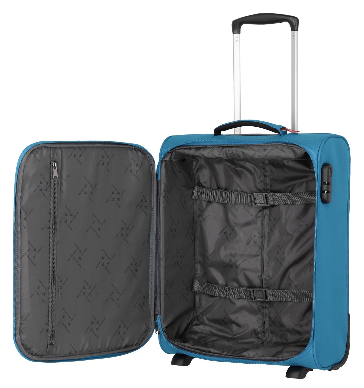 travelite Weichgepäck-Trolley »CABIN Bordtrolley, 52 cm«, 2 Rollen, Reisegepäck Handgepäck-Koffer Reisekoffer mit Zahlenschloss