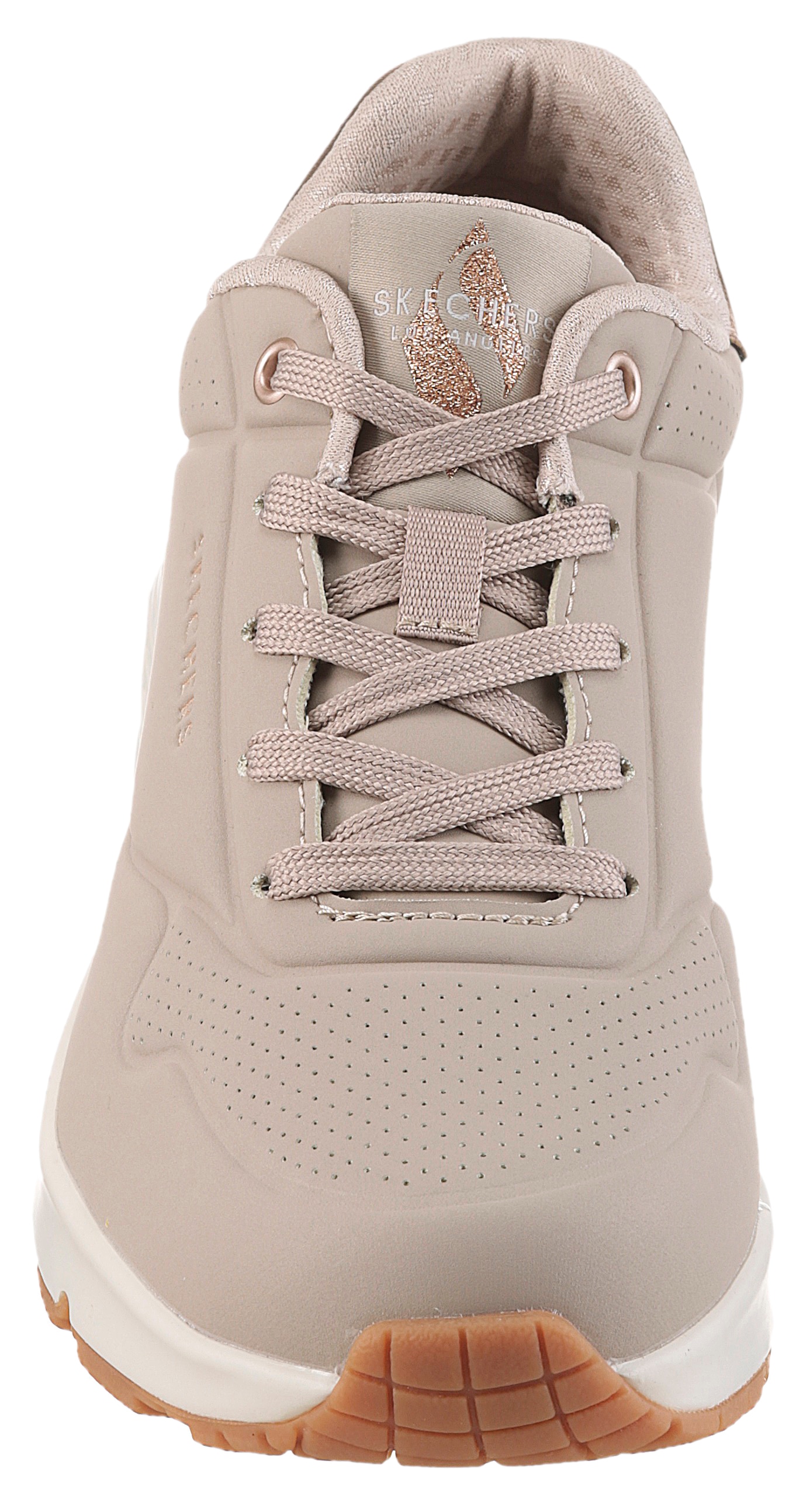 Skechers Sneaker »UNO GOLDEN AIR«, Freizeitschuh, Halbschuh, Schnürschuh mit Metallic-Einsatz