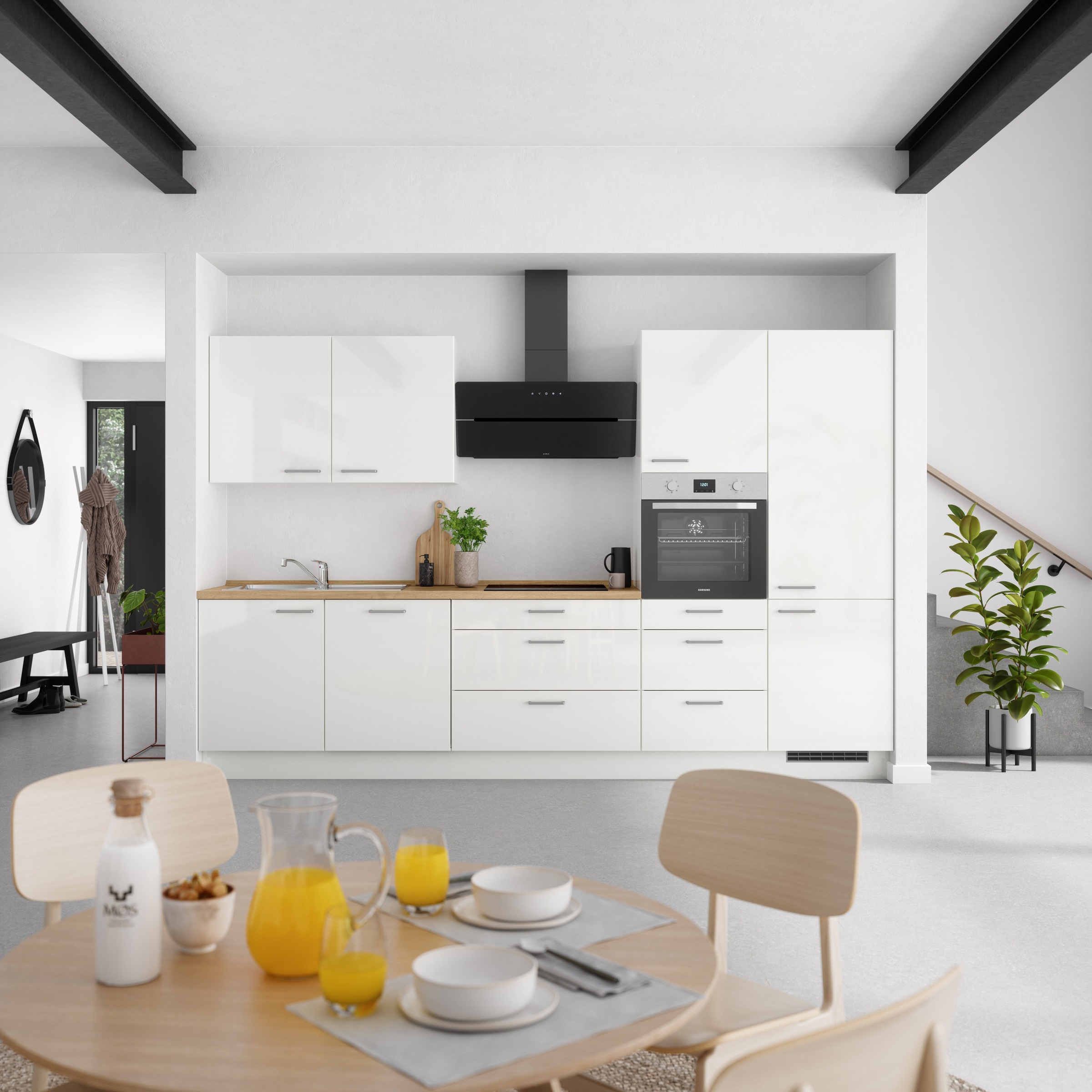 nobilia® Küchenzeile »"Flash II"«, vormontiert, Ausrichtung wählbar, Breite 330 cm, wahlw. mit E-Geräten