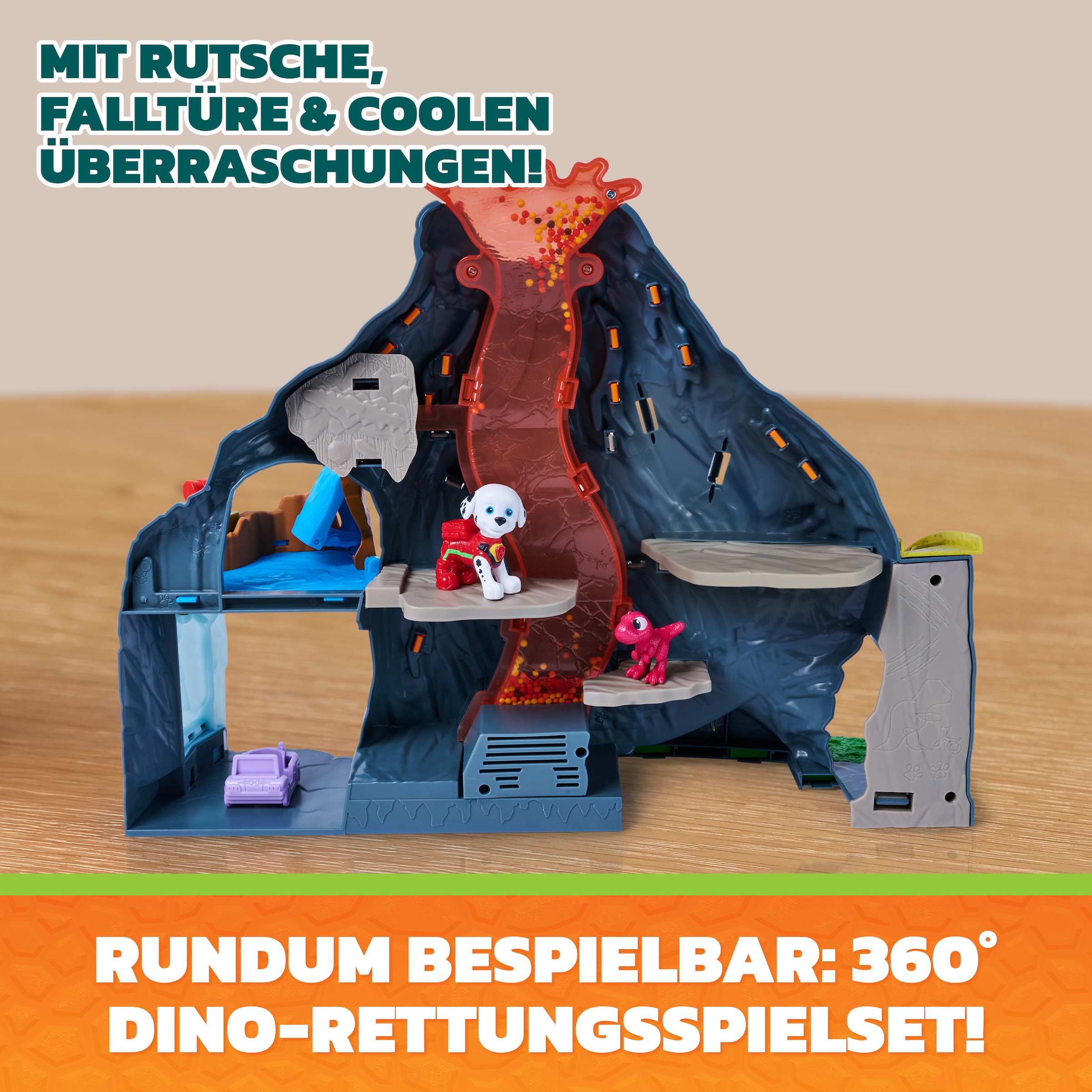 Spin Master Spielwelt »PAW Patrol: Der Dino Film, Super-Lava-Blast Vulkan-Spielset« mit Licht- & Soundeffekten