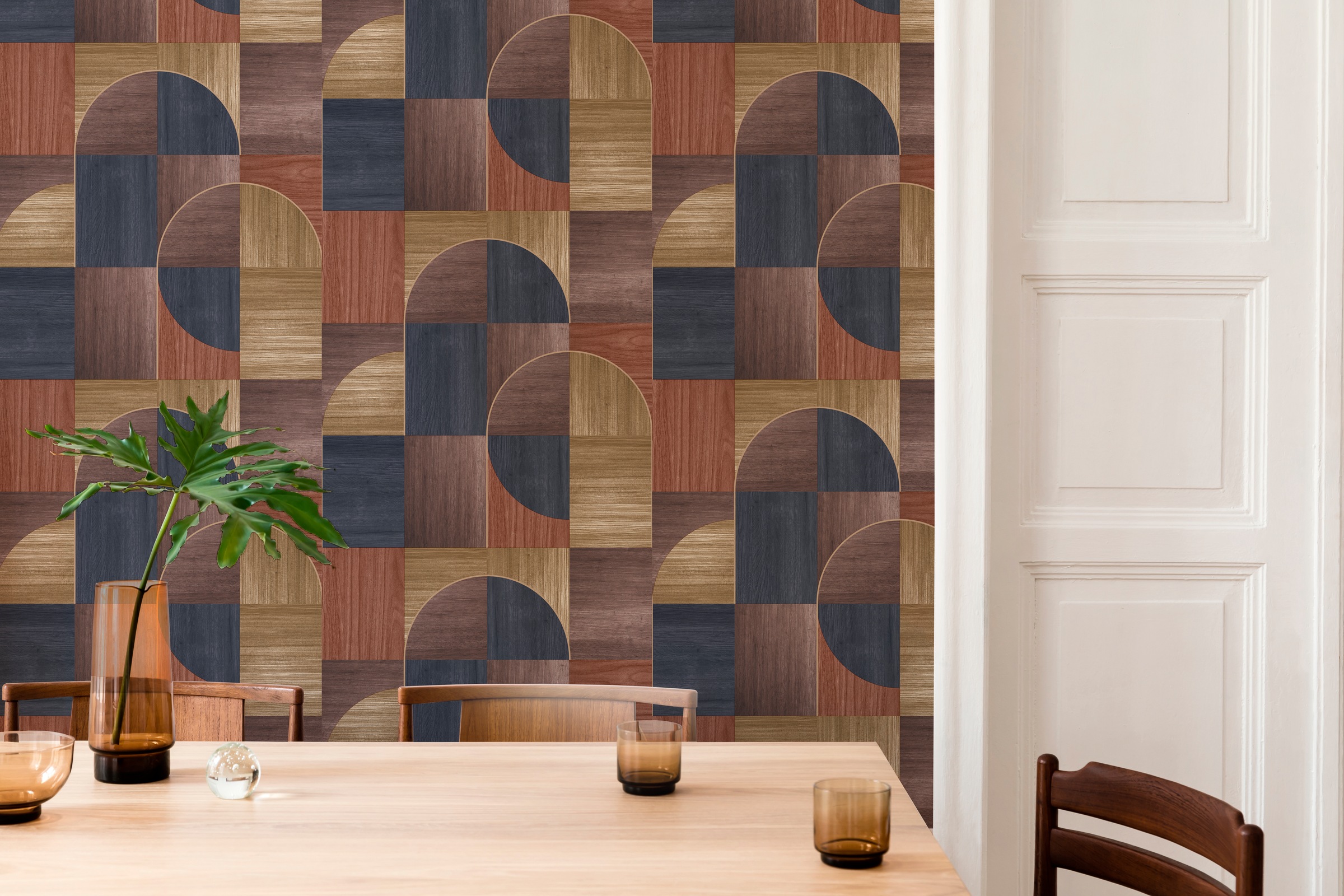 Easy Decor Vliestapete "Geo Holz" Holz geprägt 10mx52cm (ca. 5m2)