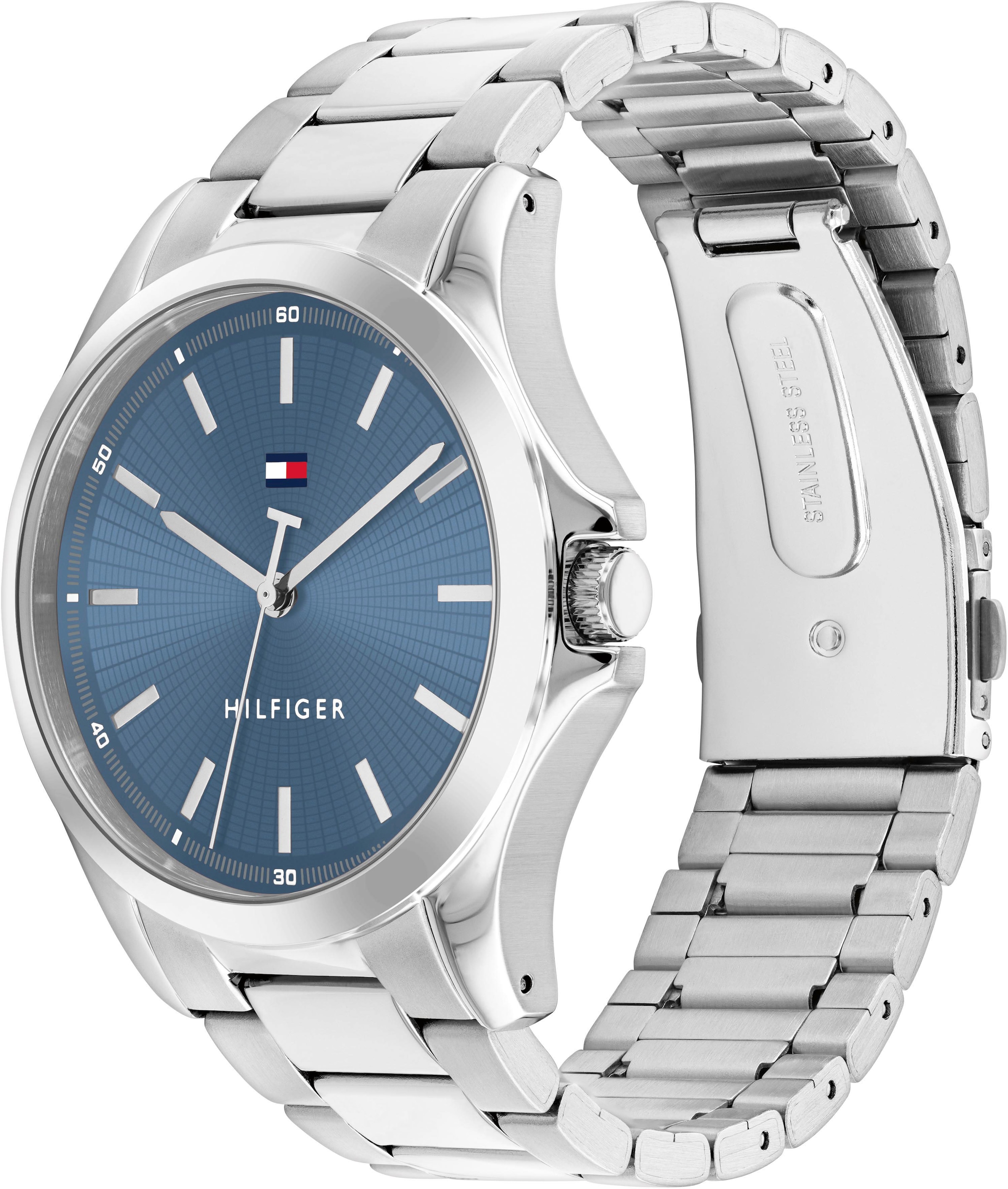Tommy Hilfiger Quarzuhr »BRUCE«, Armbanduhr, Herrenuhr, Edelstahlarmband, analog