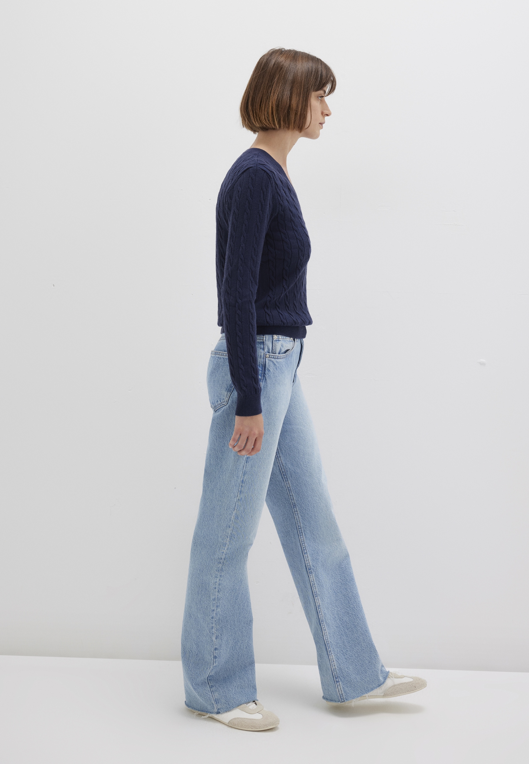 Mavi V-Ausschnitt-Pullover »V-NECK SWEATER« Pullover Feinstrick