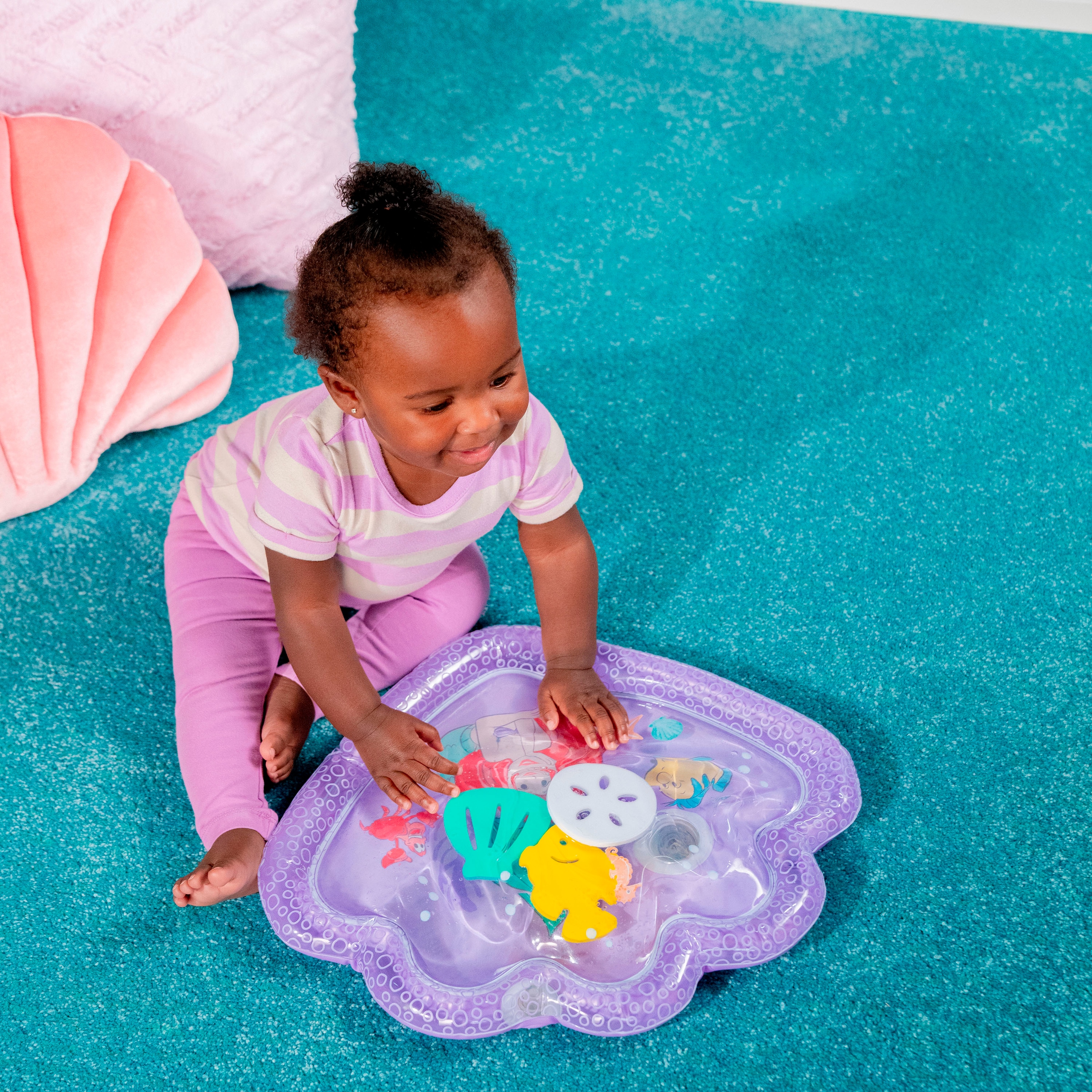 Bright Starts Spielmatte »The little Mermaid Sea TreasuresTummy Time Water Mat«