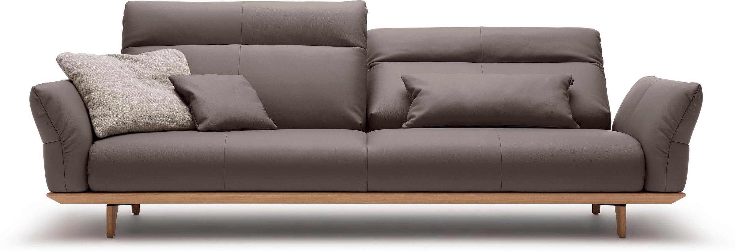 Creation BY ROLF BENZ 4-Sitzer "CR.460 Designsofa, erstklassiger Sitzkomfort, verst. Rückenlehne" Sockel in Eiche, Füße Eiche natur, Breite 248 cm