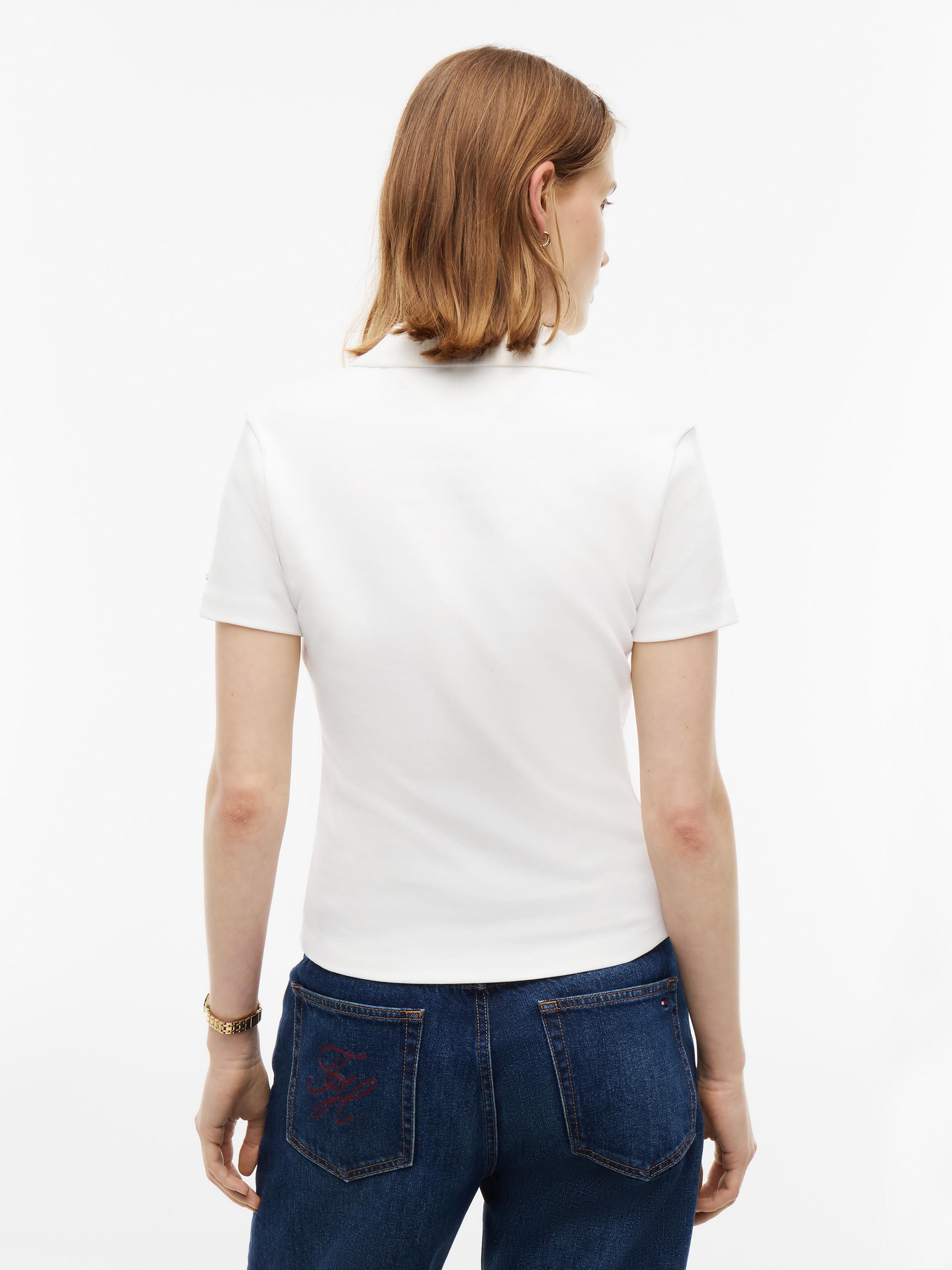 Tommy Hilfiger Poloshirt »GOLD BUTTON REG S/S POLO« Baumwolle