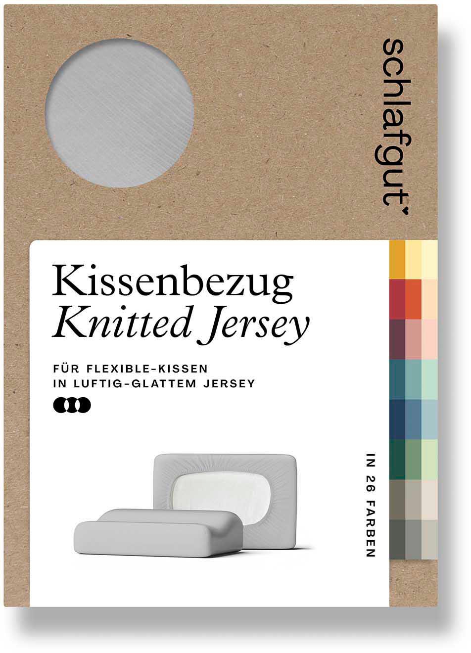 Schlafgut Kissenbezug "Pure flexibler Kissenbezug für Nackenstützkissen" Bio-Baumwolle mit Elasthan, mit Gummizug, bügelfrei