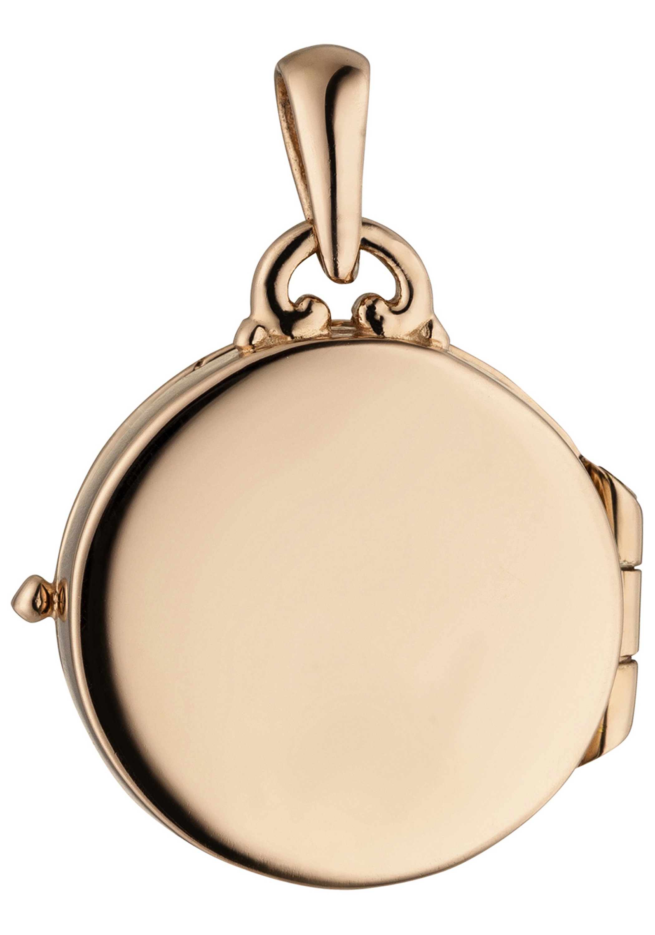 JOBO Medallionanhänger »Kleines Medaillon 19 mm« ()  925 Silber roségold vergoldet mit Zirkonia für 1 Foto