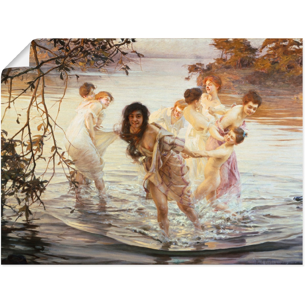 Artland Wandbild »Glückliches Spiel im Wasser. 1899«, Gruppen & Familien, (1 St.)