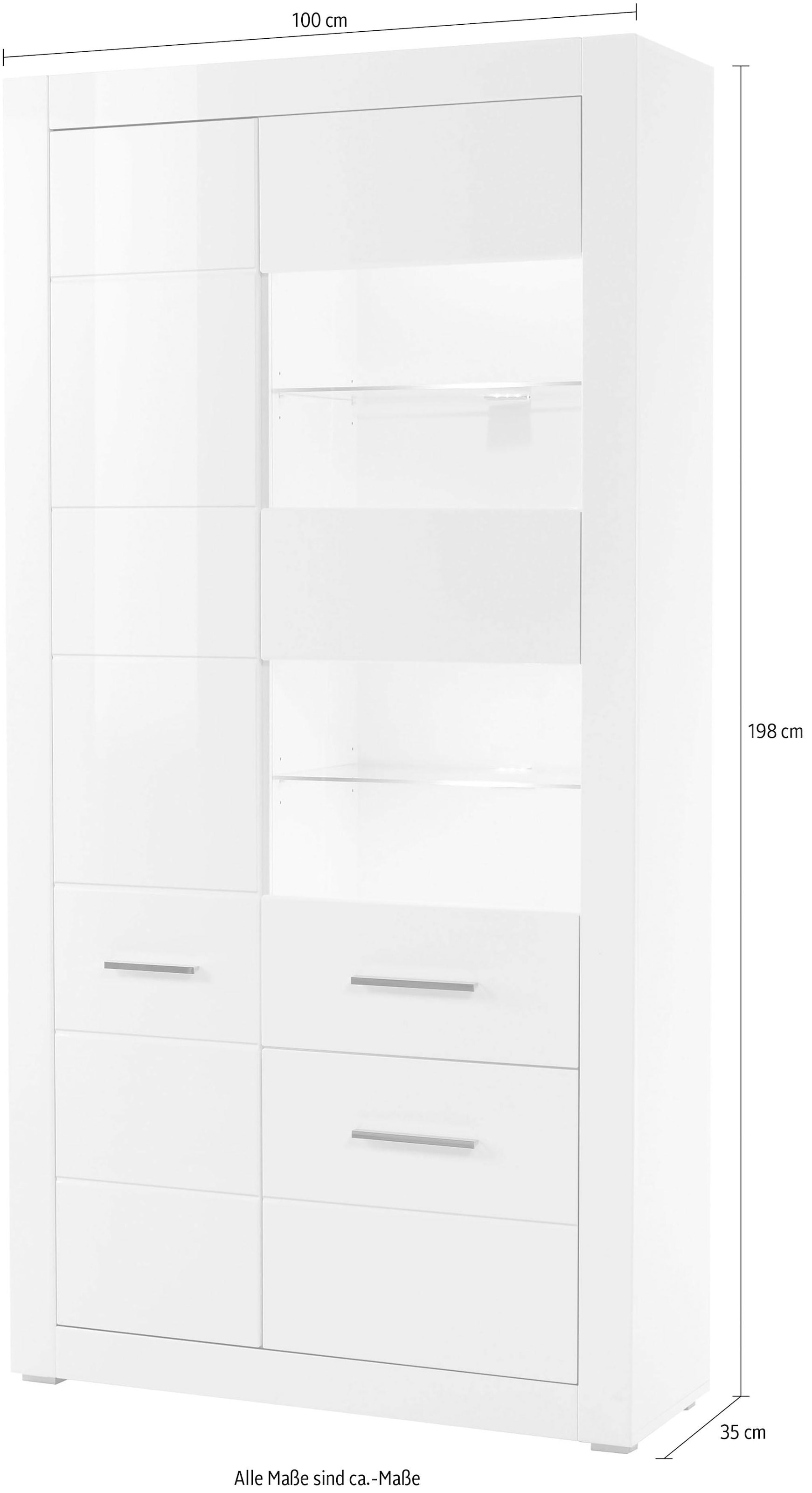 INOSIGN Vitrine »BIANCO«, Höhe 198 cm | BAUR