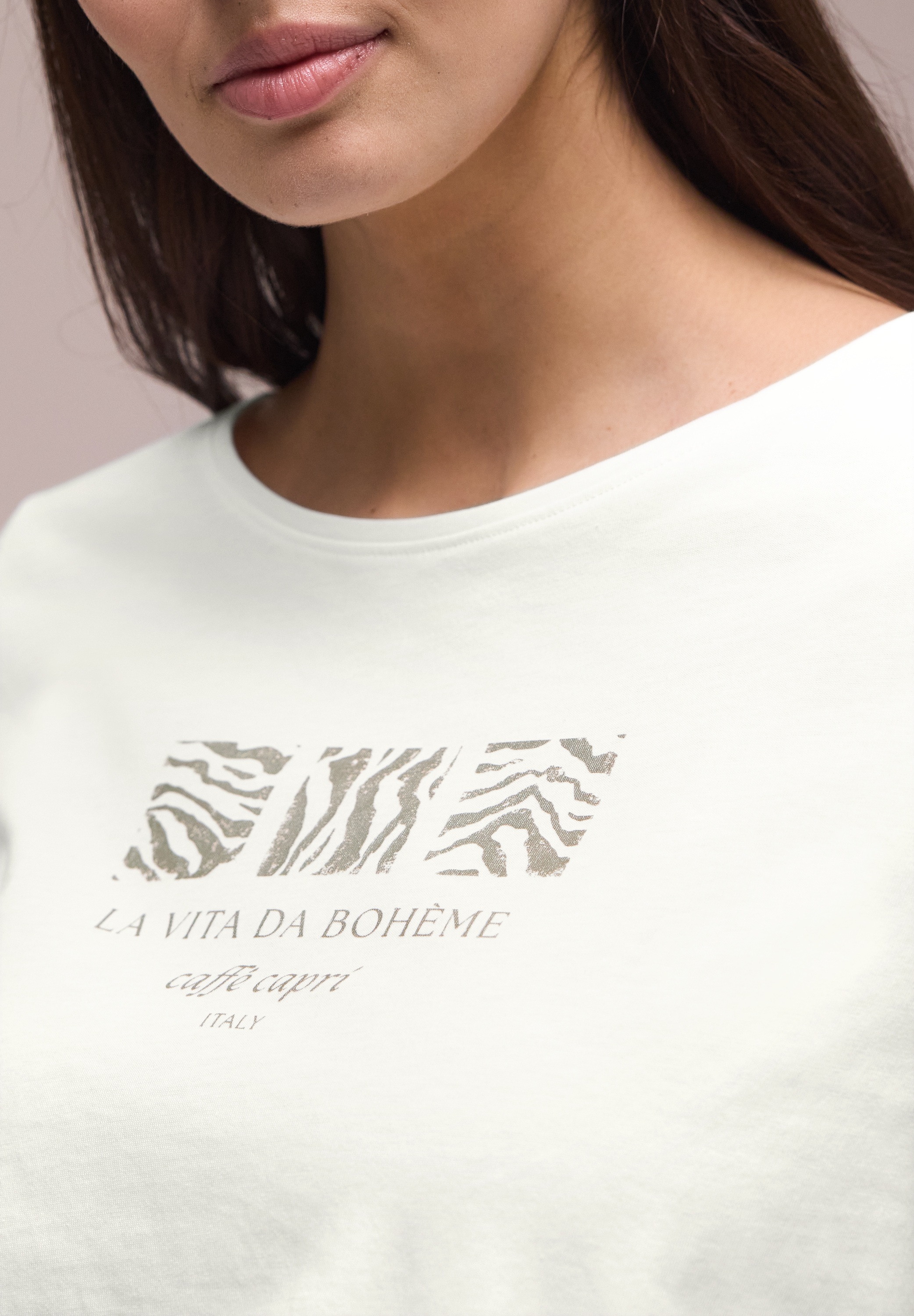 STREET ONE Kurzarmshirt Sommershirt mit Print