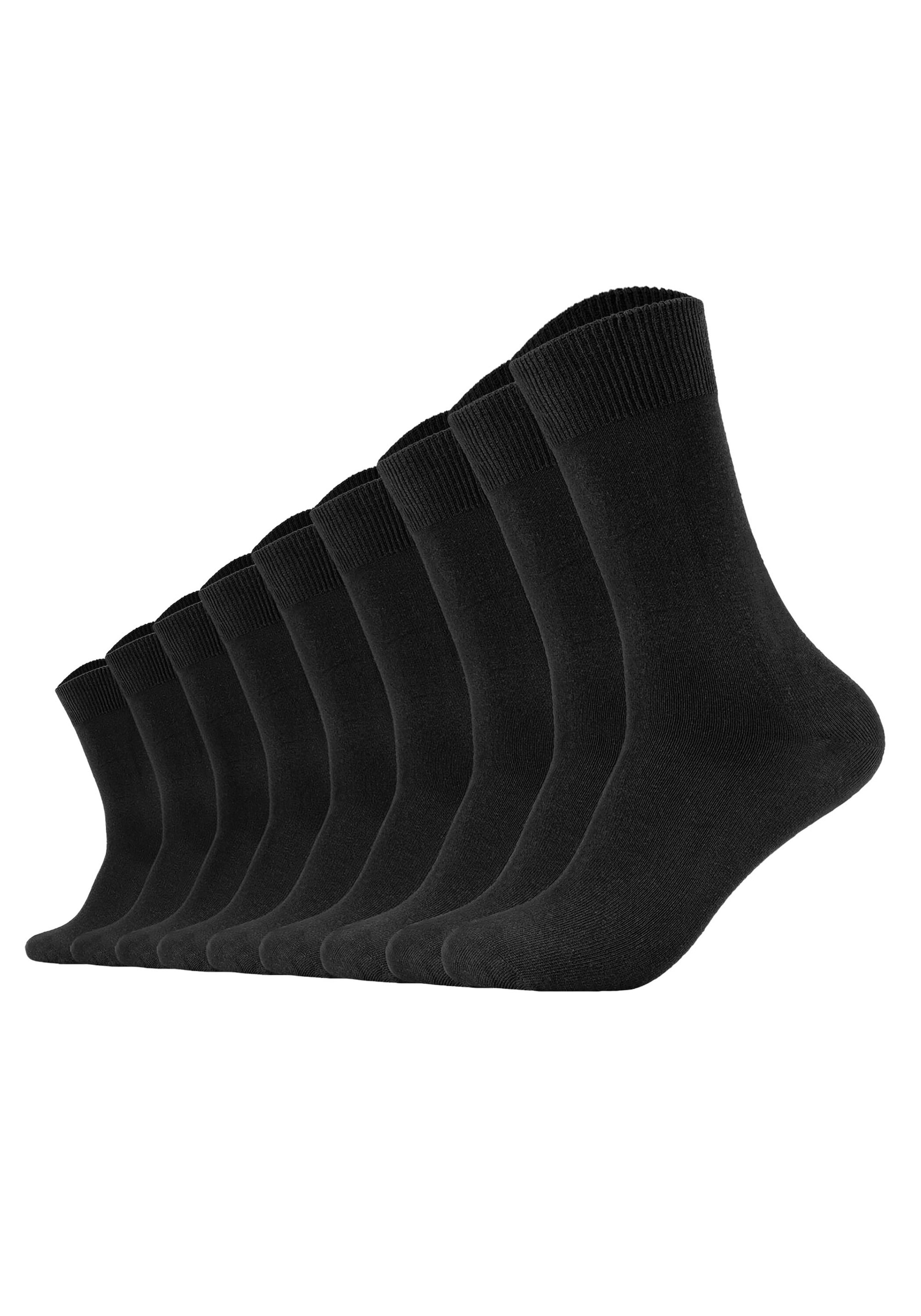 CAMANO Herren Sneakersocken "Socken 9er Pack", Gr. 39, schwarz, Obermaterial: 80% Baumwolle CO. 17% Polyamid PA. 3% Elasthan EL., Socken