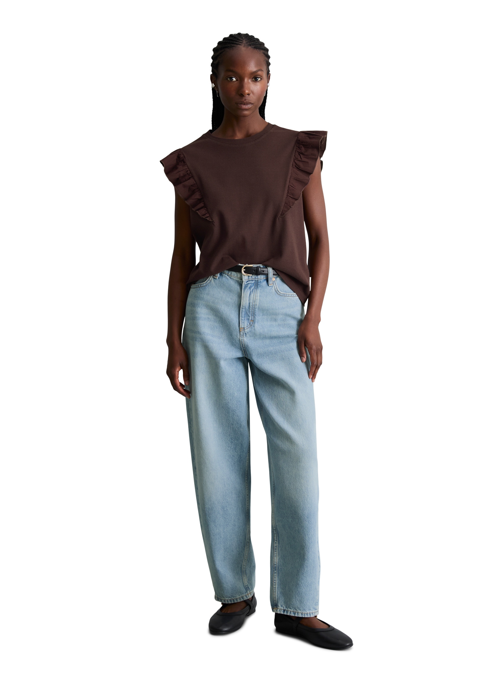 Marc O'Polo DENIM T-Shirt »aus weichem Rippjersey«