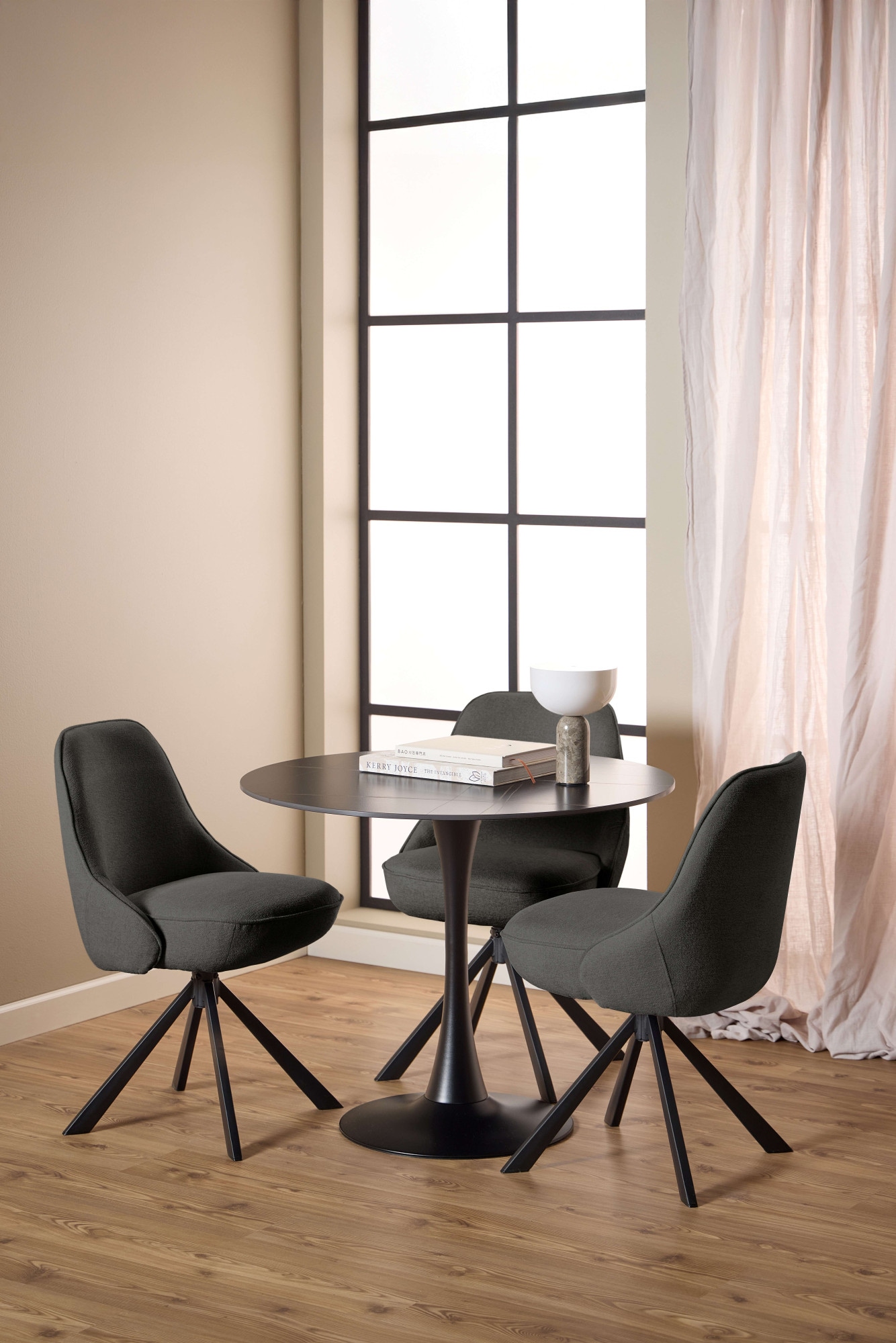 ACTONA GROUP Esszimmerstuhl »Carlton, Polsterstuhl, Esszimmerstuhl mit Polsterung« (Set) 2 Stk.Stuhl, Chenillebezug, Armlehnen, Drehfunktion, Sitzhöhe 52,5 cm