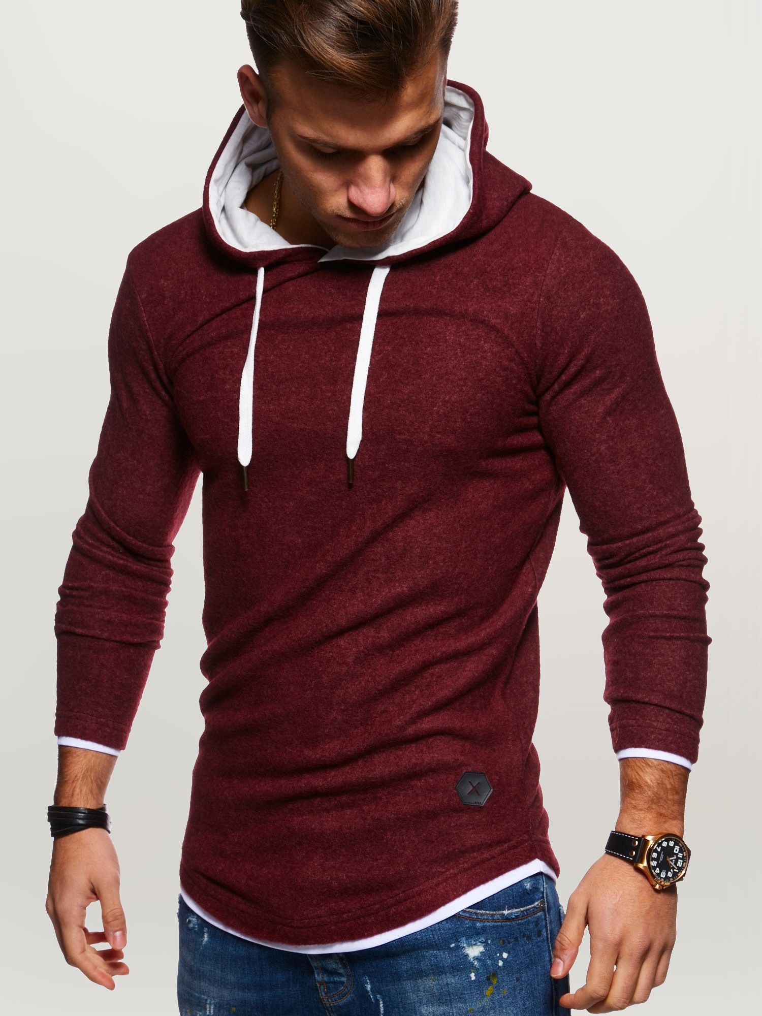 behype Kapuzensweatshirt »LAYER«, im trendigen Layer-Look
