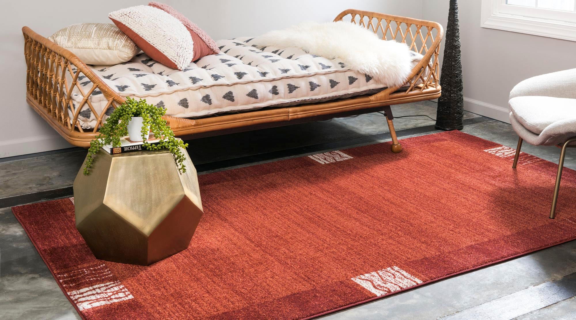 Myflair Möbel & Accessoires Teppich »Good Times Lagerräumung«, rechteckig, 13 mm Höhe, Kurzflor, gewebt, melierte Optik, mit Bordüre