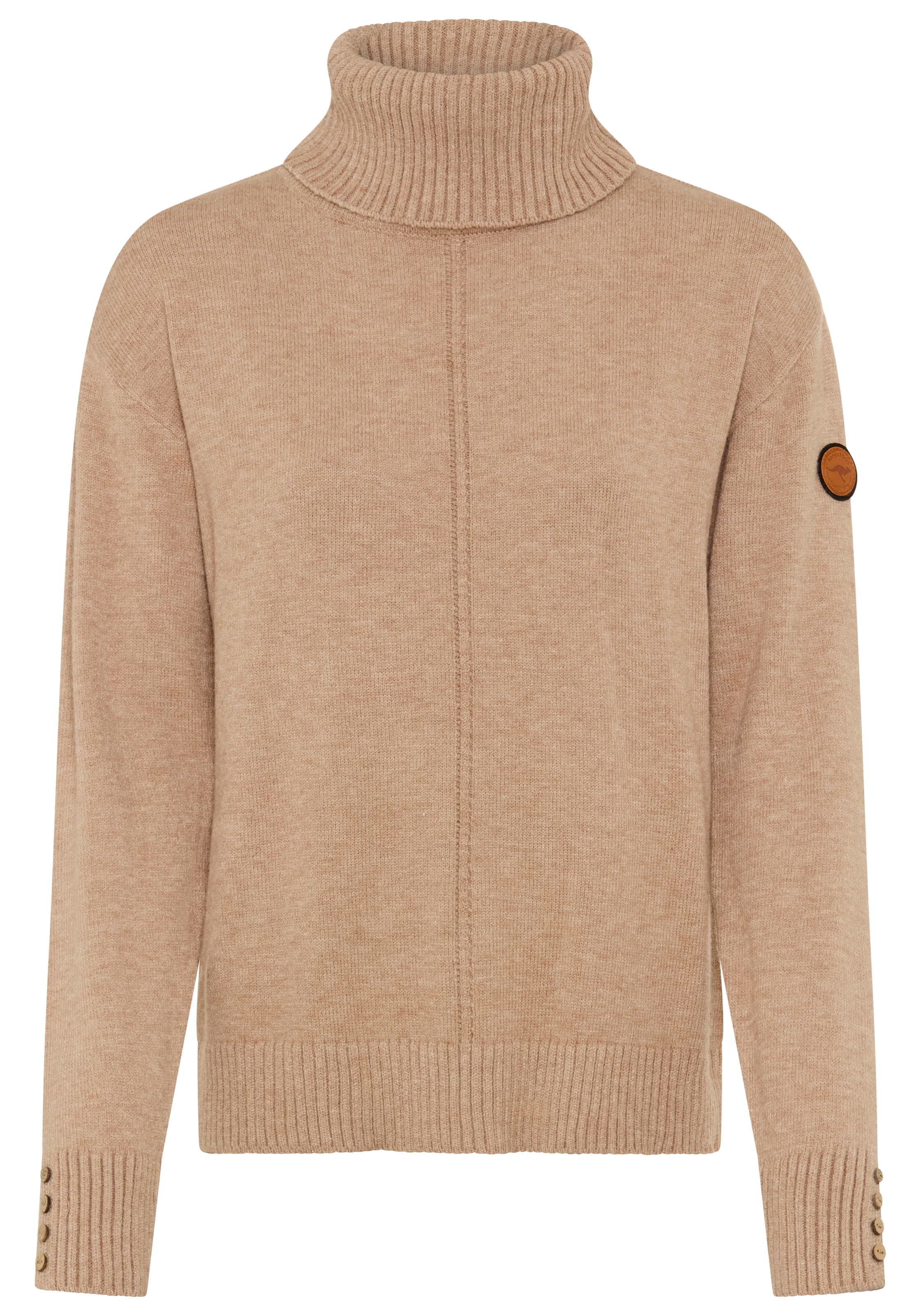 KangaROOS Rollkragenpullover mit Rollkragen, hüftlange Form, lässig geschnitten