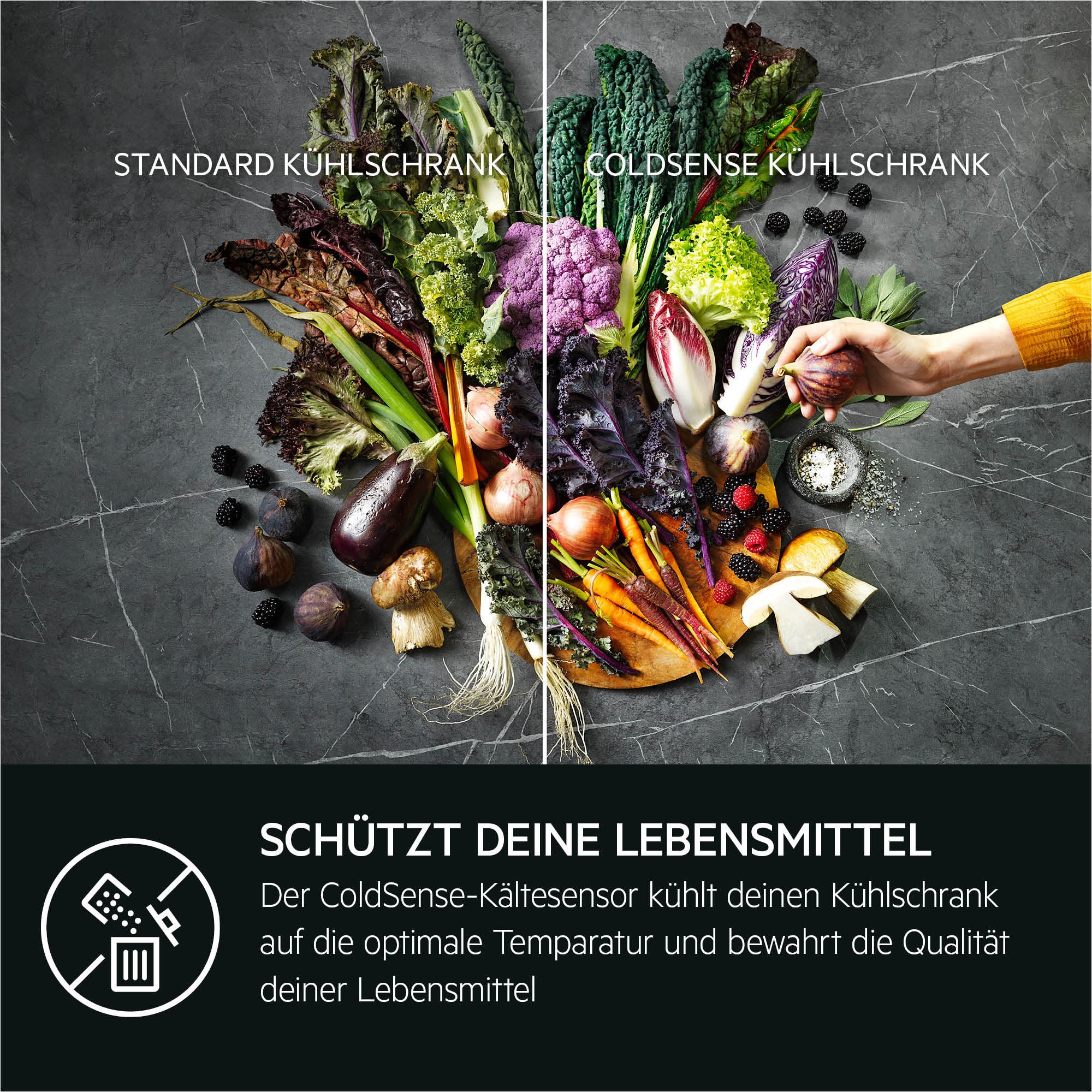 AEG Einbaukühlgefrierkombination 5000 »TSC5S183DF« 176,9 cm hoch 55,7 cm breit LowFrost: Erheblich weniger Eisbildung