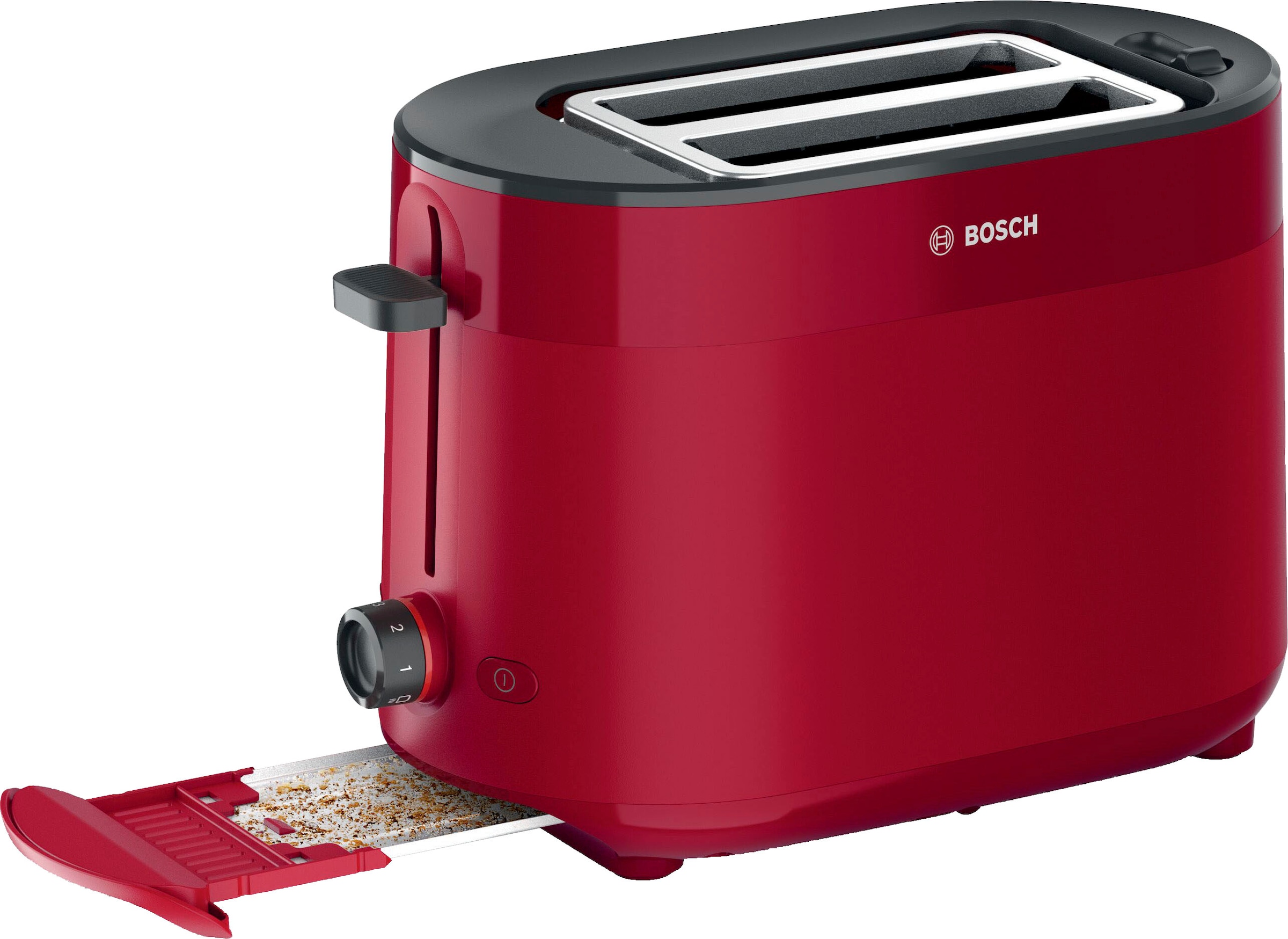 BOSCH Toaster »MyMoment TAT2M124«, 2 Schlitze, für 2 Scheiben, 950 W,  integrierter Brötchenaufsatz, Auftaufunktion, Brotzentrierung, AutoOff |  BAUR