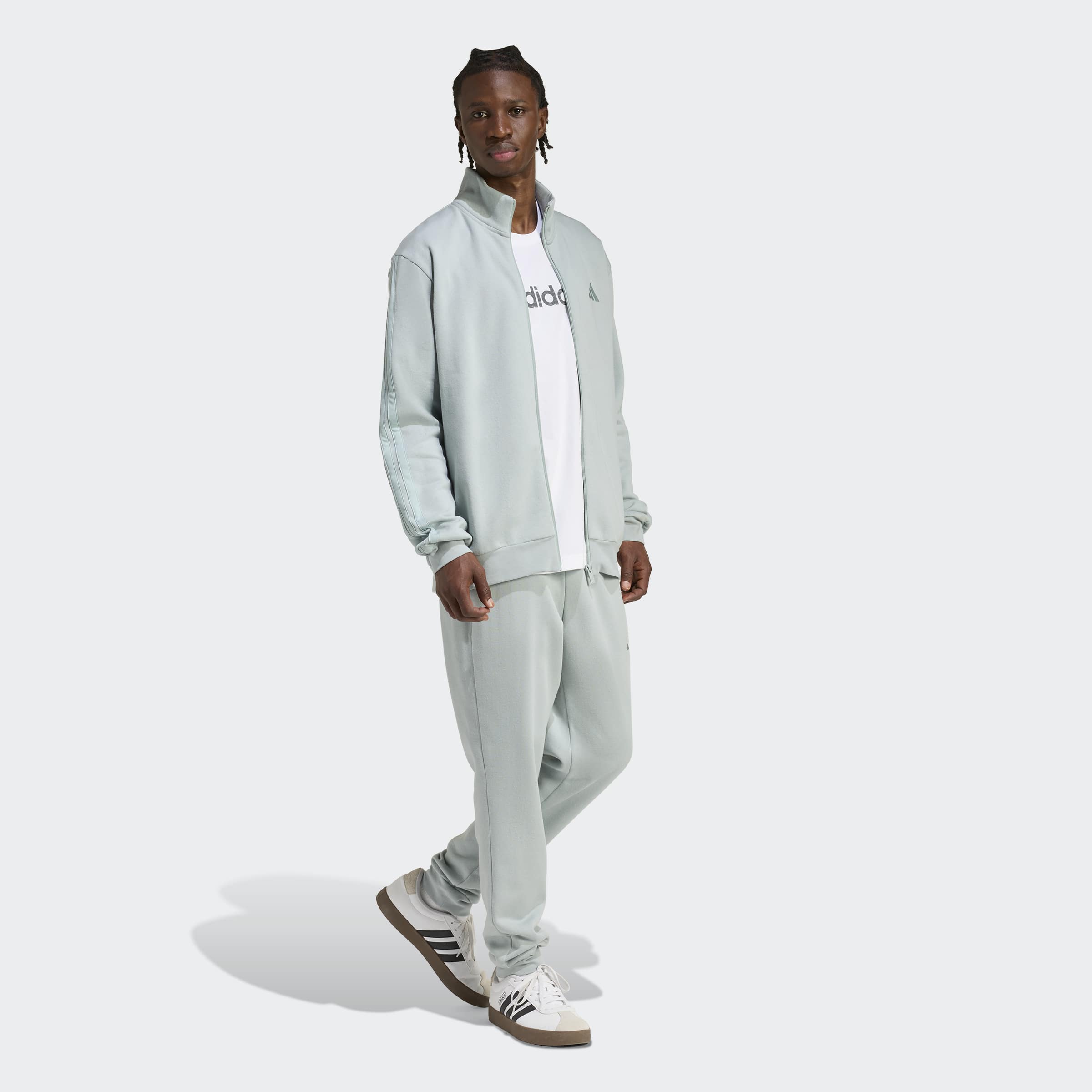 adidas Sportswear "3-STREIFEN FLEECE" 2 tlg. zweiteiliges Set, für Sportmode und Streetwear