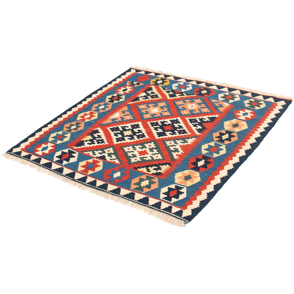 morgenland Wollteppich »Kelim - Oriental quadratisch - 105 x 101 cm - dunkelrot«, quadratisch