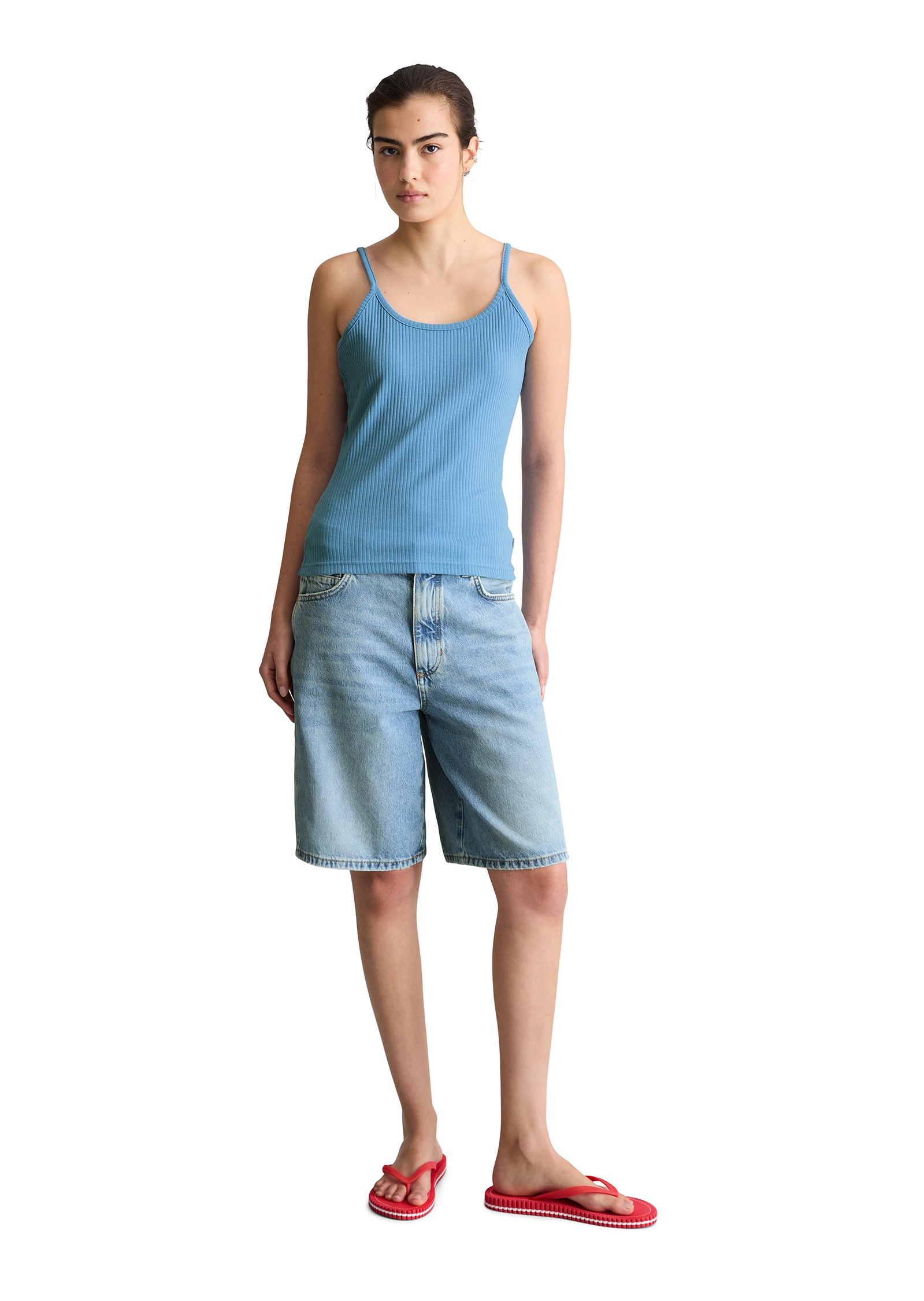 Marc O'Polo DENIM T-Shirt »aus Rippjersey«
