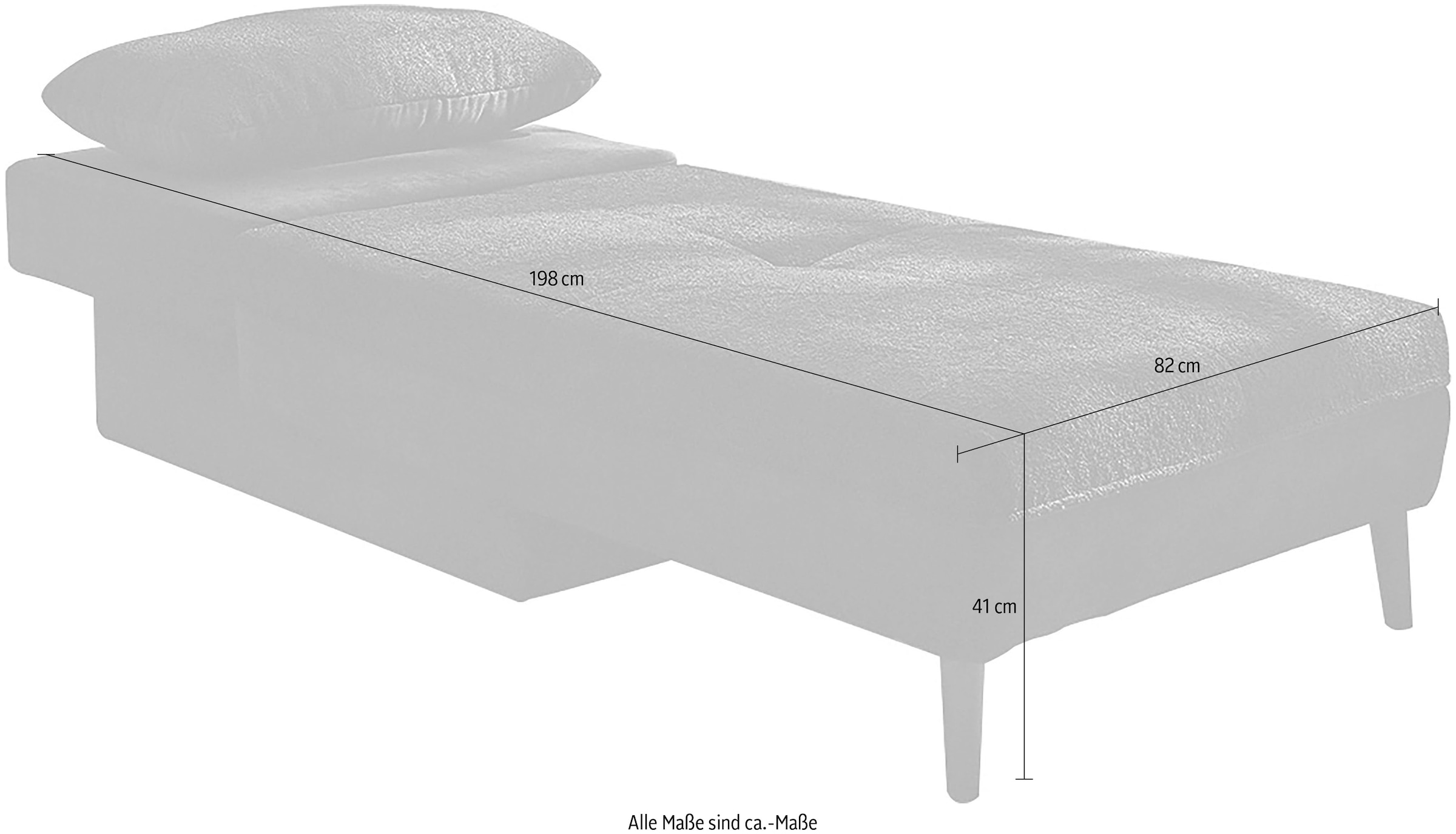 Jockenhöfer Gruppe Recamiere »Wolli«, mit Bettfunktion als Schlafsofa,  Bettkasten, frei im Raum stellbar bestellen | BAUR