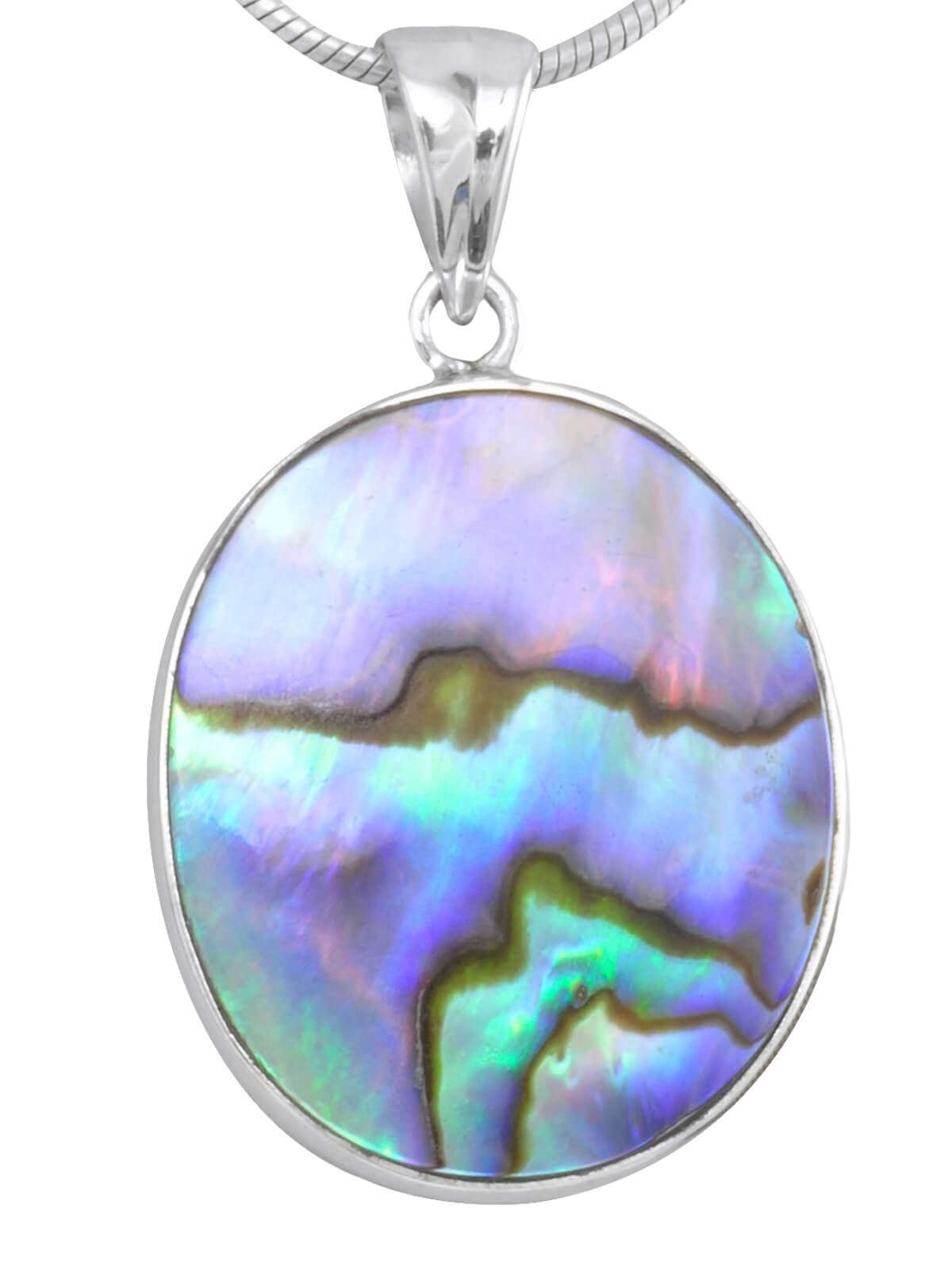 Adelia´s Kettenanhänger »Paua Muschel 925 Silber Edelstein Anhänger«, Steinschmuck ist Naturschmuck
