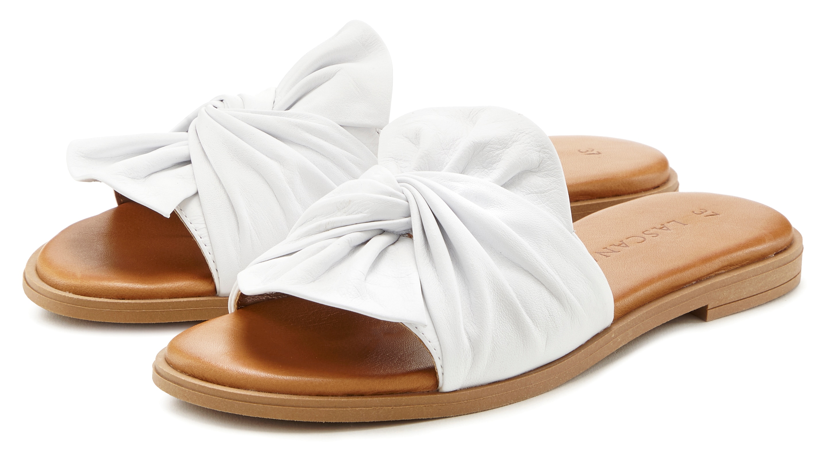 LASCANA Pantolette "Mule, Sandale, offener Schuh, Sommerschuh," aus Leder