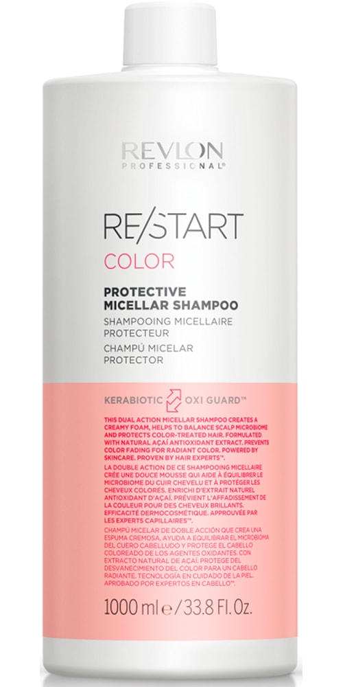 Kinder Haarshampoo "Re/Start COLOR Protective Micellar Shampoo 1000 ml", 1.000ml, rosa, REVLON PROFESSIONAL, Haarpflegemittel, Strahlendes,