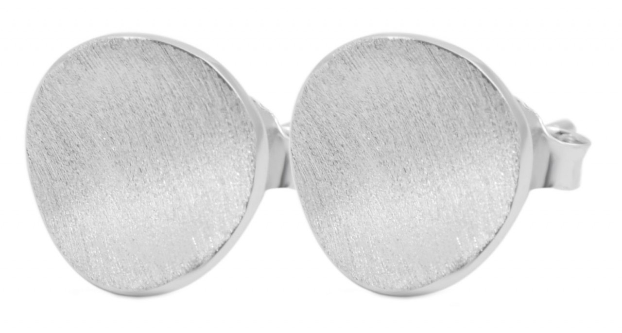 Adelia´s Paar Ohrhänger »Damen Ohrstecker aus mattem 925 Sterling Silber Ø 10 mm«