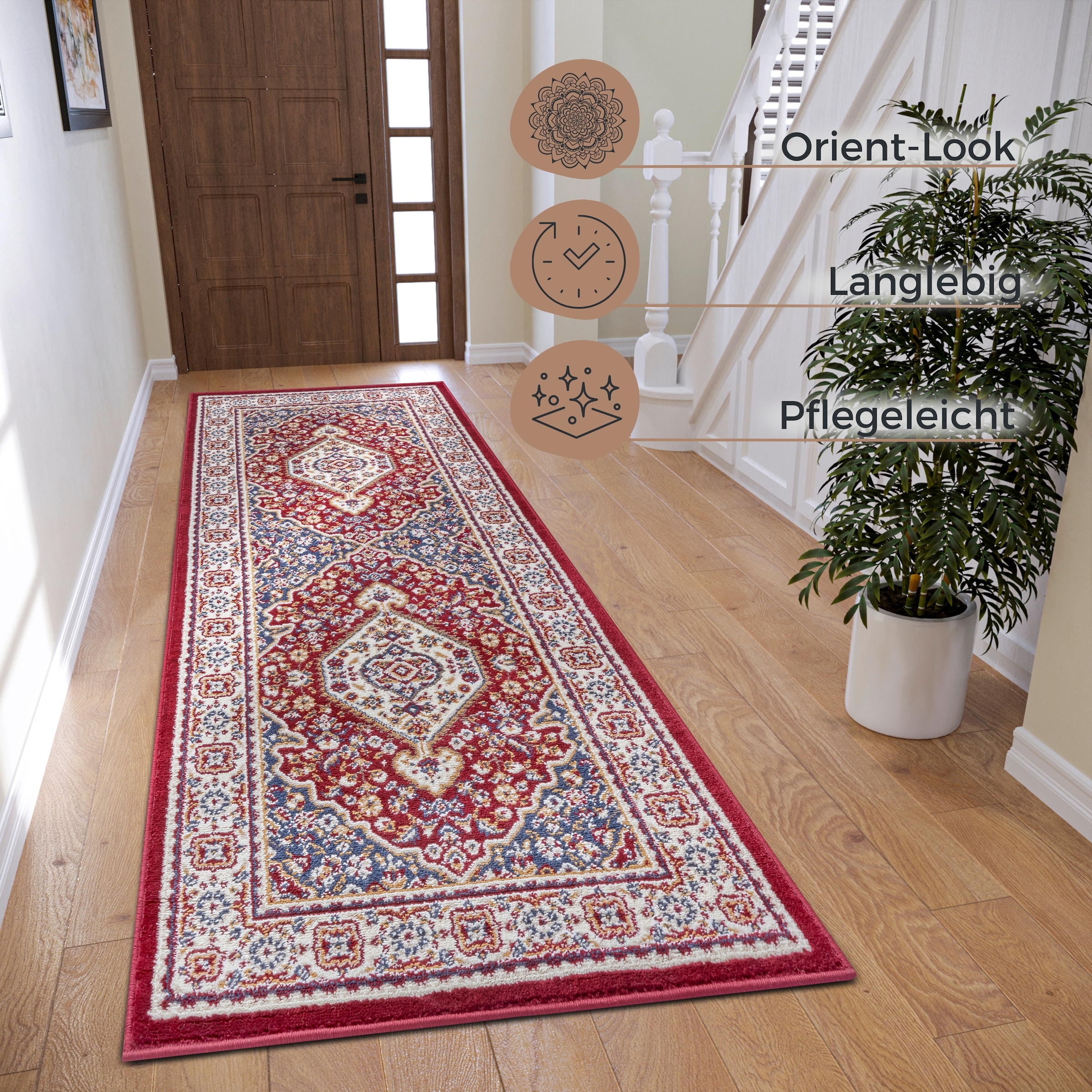 HANSE Home Teppich »Mochi«, rechteckig, 8 mm Höhe, Läufer, Orientalisch, Kurzflor, Wohnzimmer, Schlafzimmer, Esszimmer