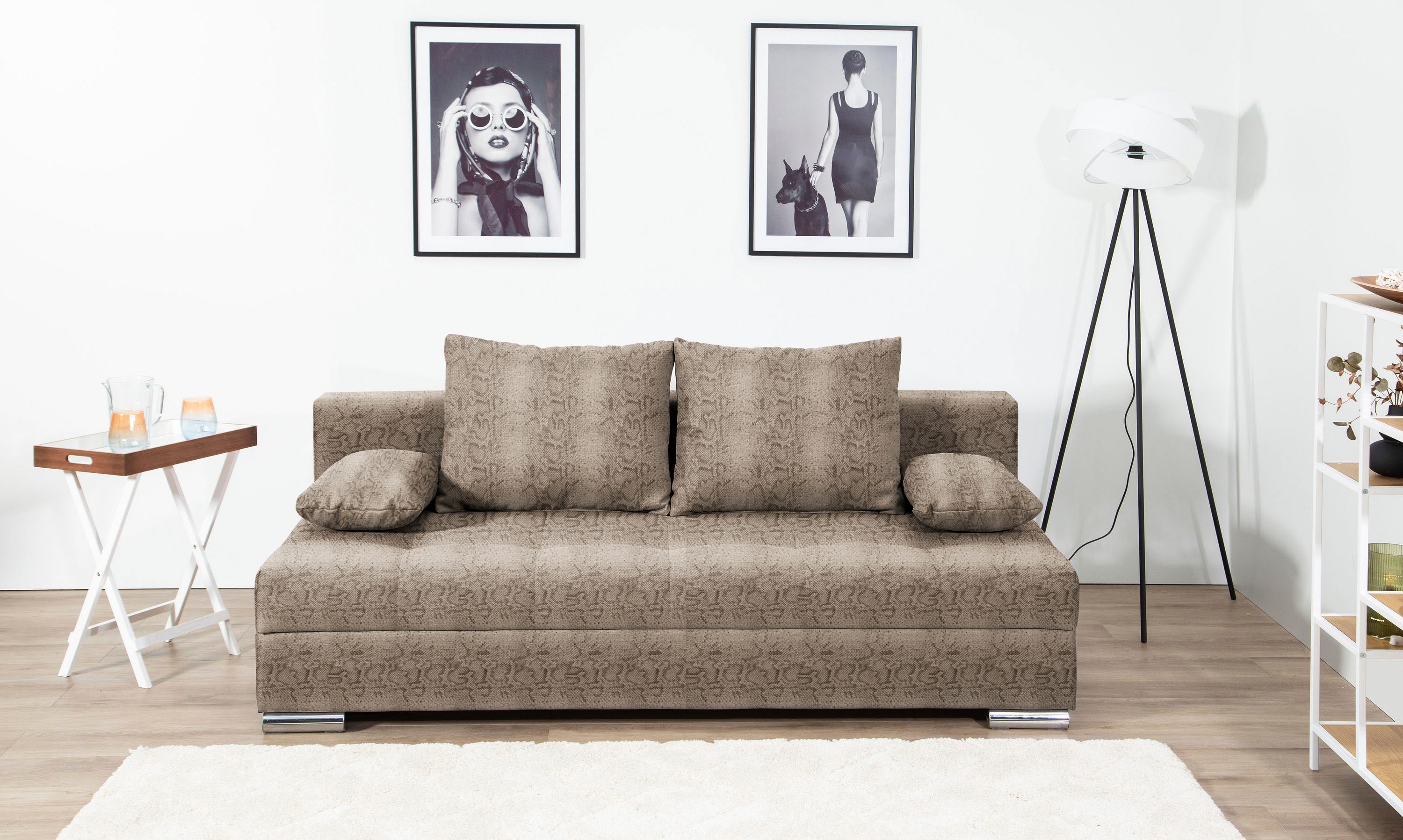 COLLECTION AB Schlafsofa "Tania, B: 194 cm, Liegefl. 140x194 cm, Federkern" Schlafcouch mit Gästebett inklusive Rückenkissen