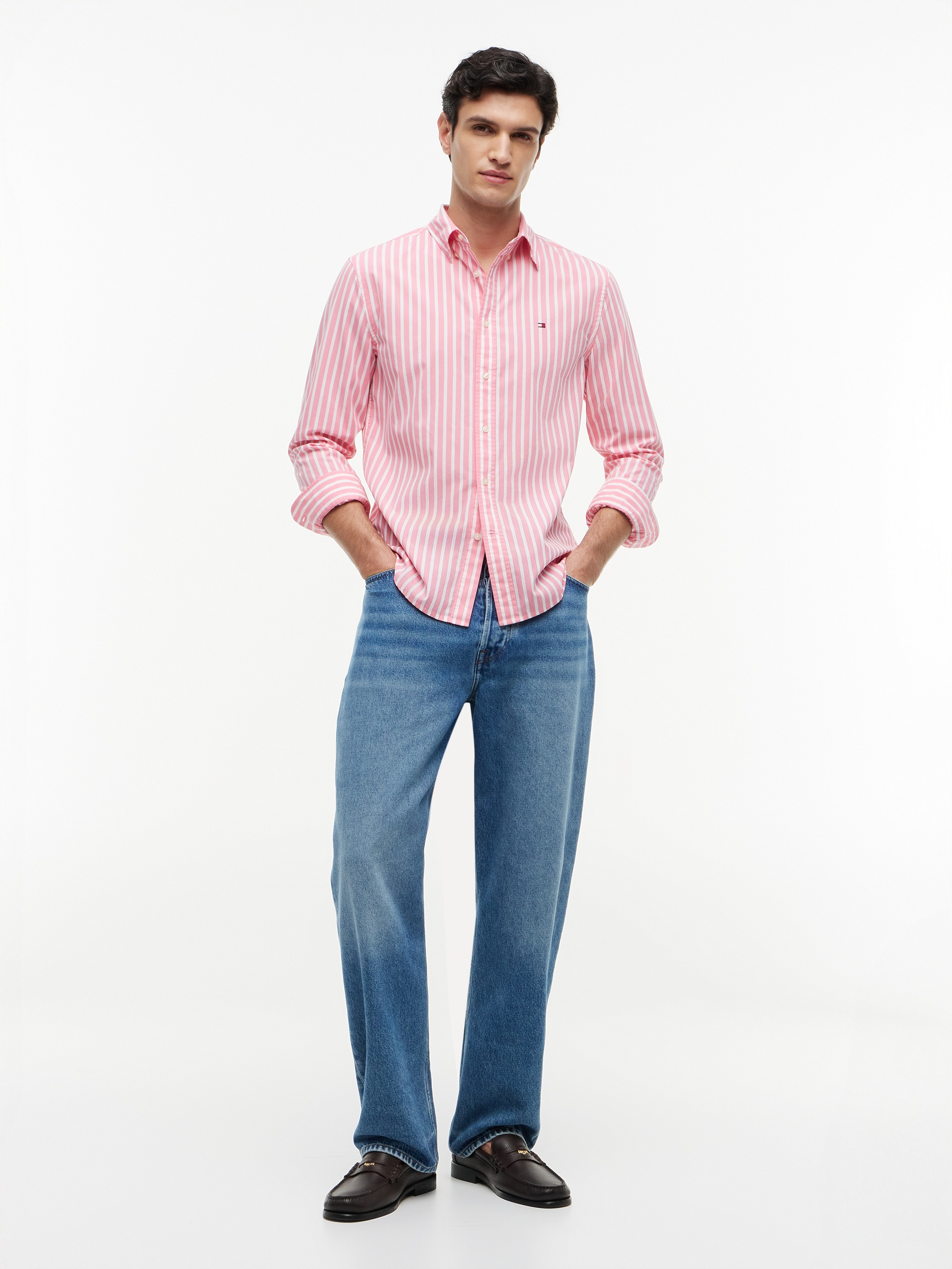 Tommy Hilfiger Langarmhemd »FLEX POPLIN SEASONAL STRIPE SHT« Regular Fit Flex Cotton
