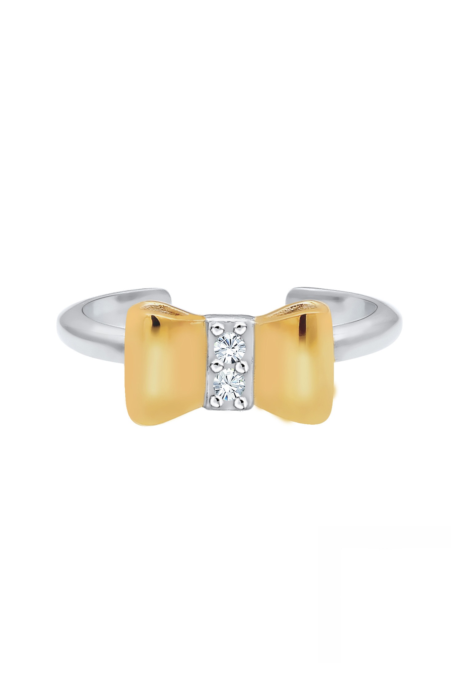 Elli Fingerring »Kinder Schleife Kristalle 925 Silber«