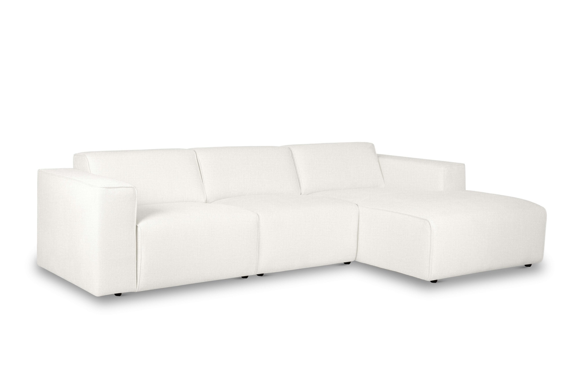 Home affaire Ecksofa »Noord mit Kedernaht, Breite 281 cm, L-Form« Cord, Struktur, Webstoff, mit Wellenunterfederung, Massivholzrahmen