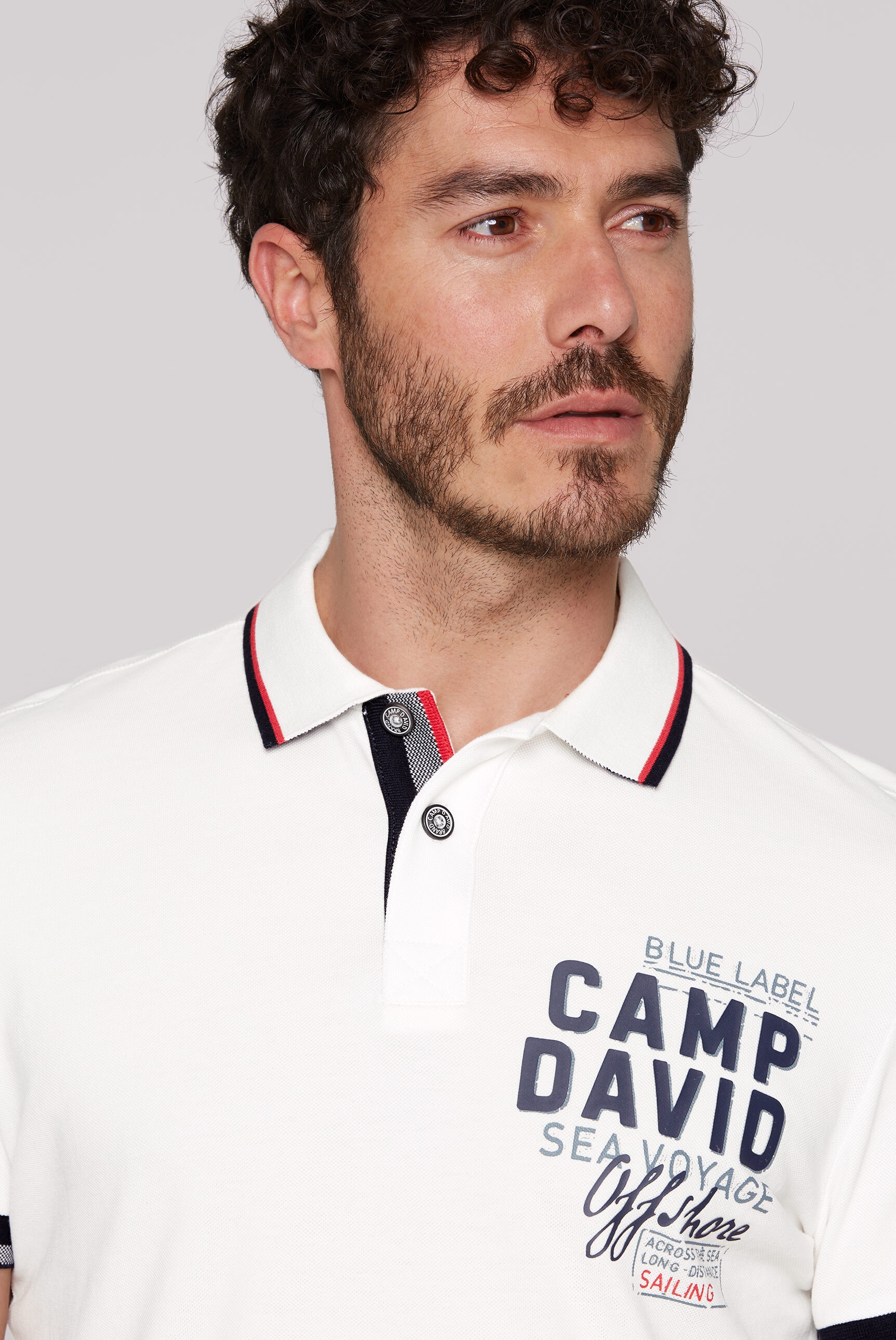CAMP DAVID Poloshirt, mit Seitenschlitze