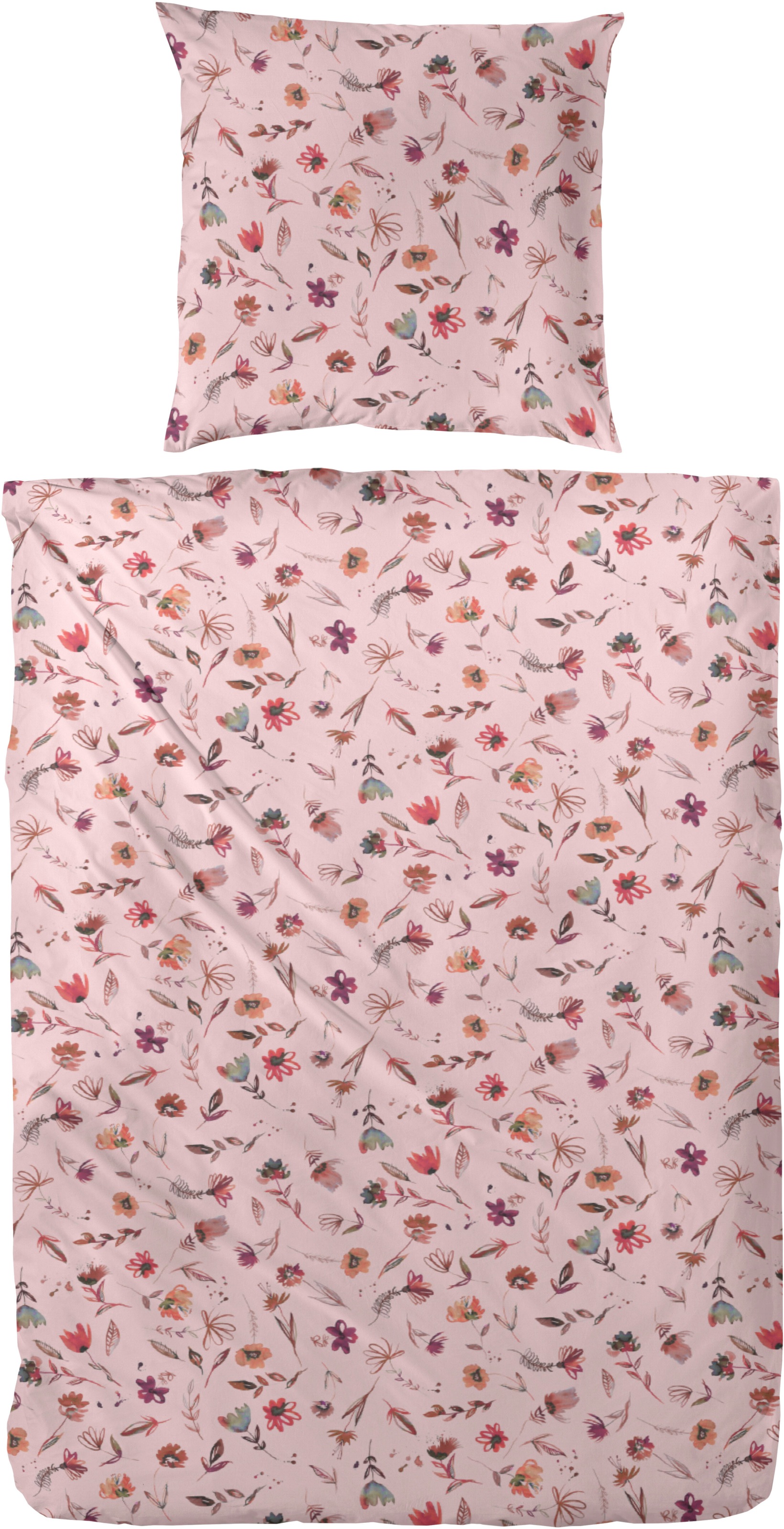 Primera "Feiniber-Bettwäsche Pieni Kukka" 2 Stk. mit dezenten Blümchen