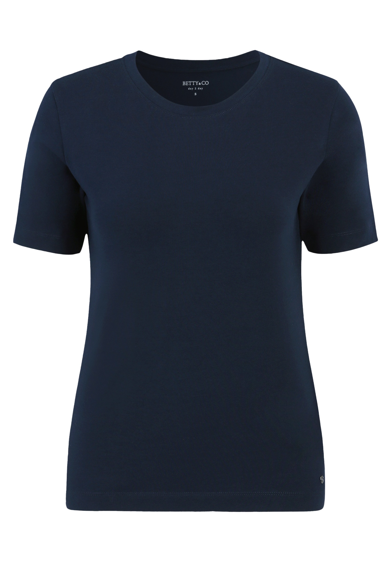 Betty&Co Kurzarmshirt »Betty & Co Basic Shirt mit Rundhalsausschnitt«, (1 tlg.), Form