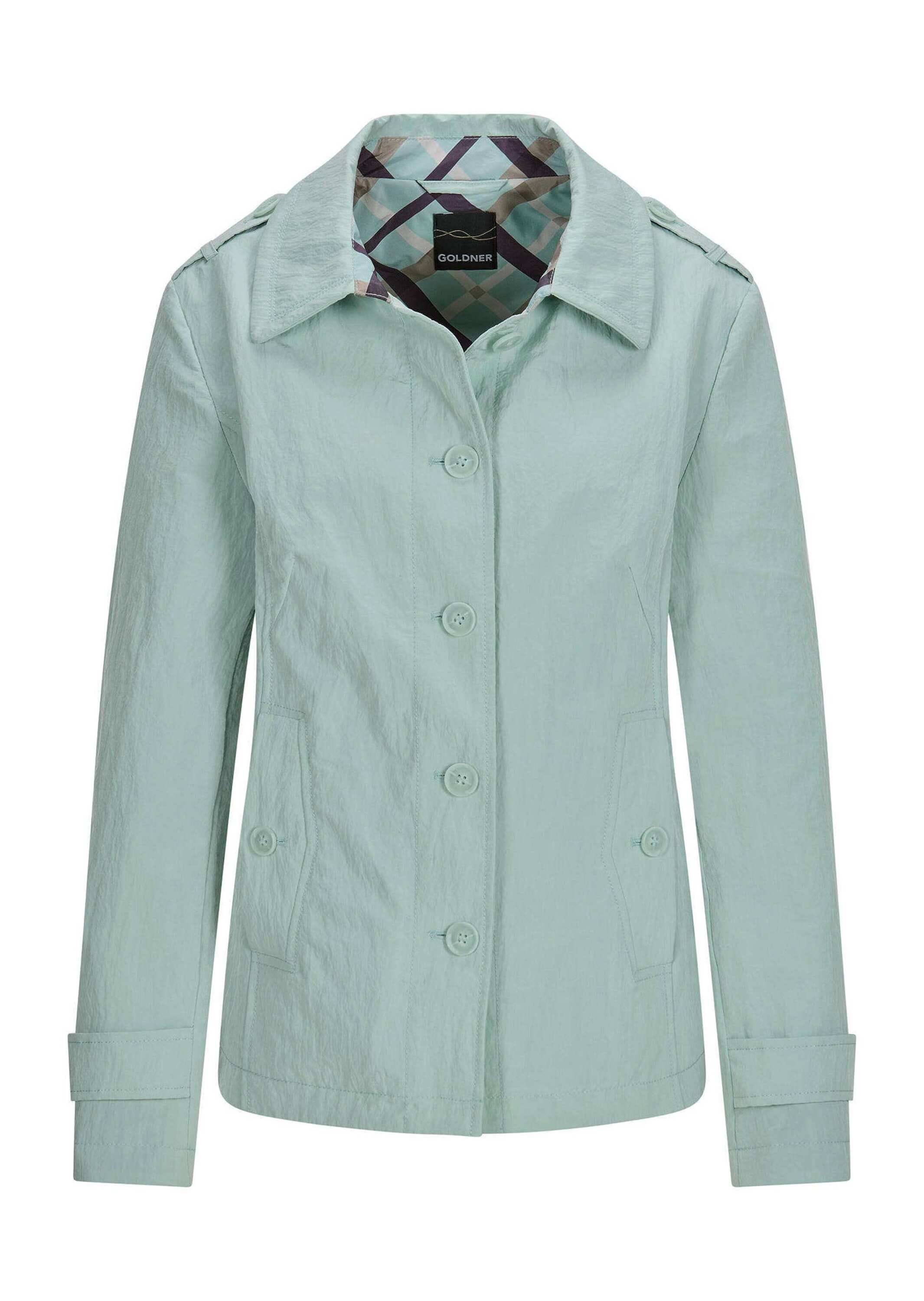 GOLDNER Blouson "Kurzgröße Trench-Jacke in Crash-Optik" günstig online kaufen