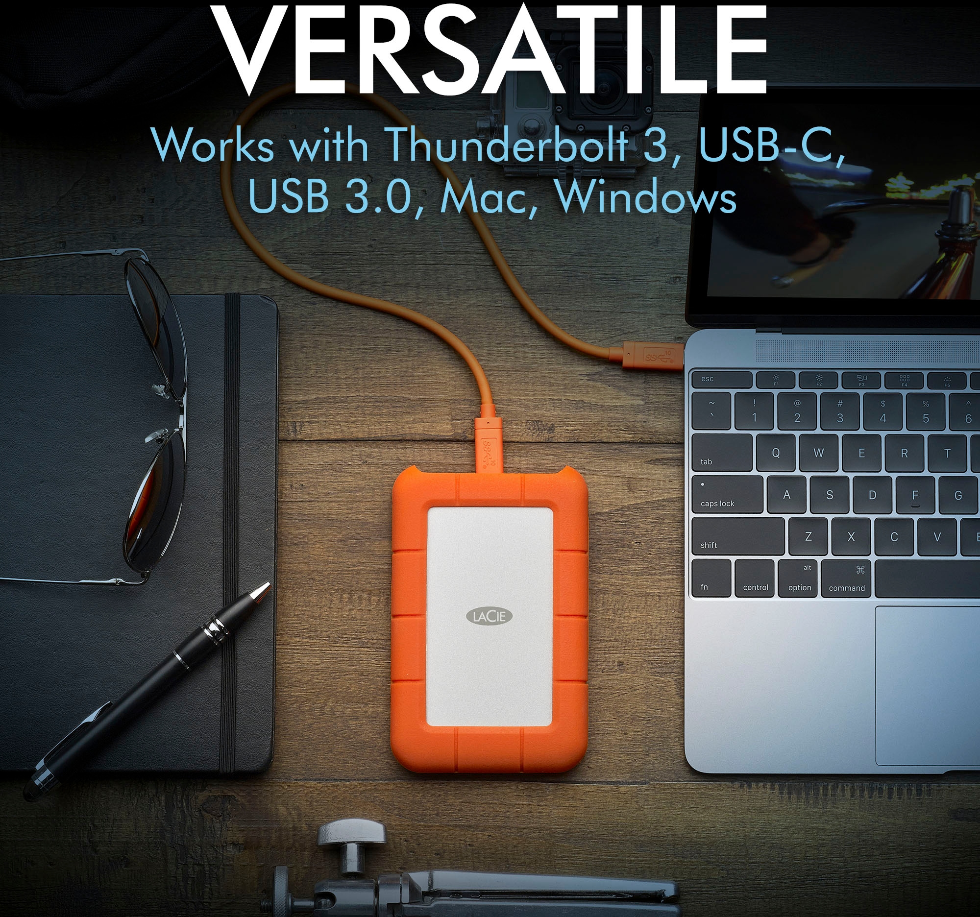 LaCie externe HDD-Festplatte »Rugged USB-C«, Anschluss USB-C-USB 3.0