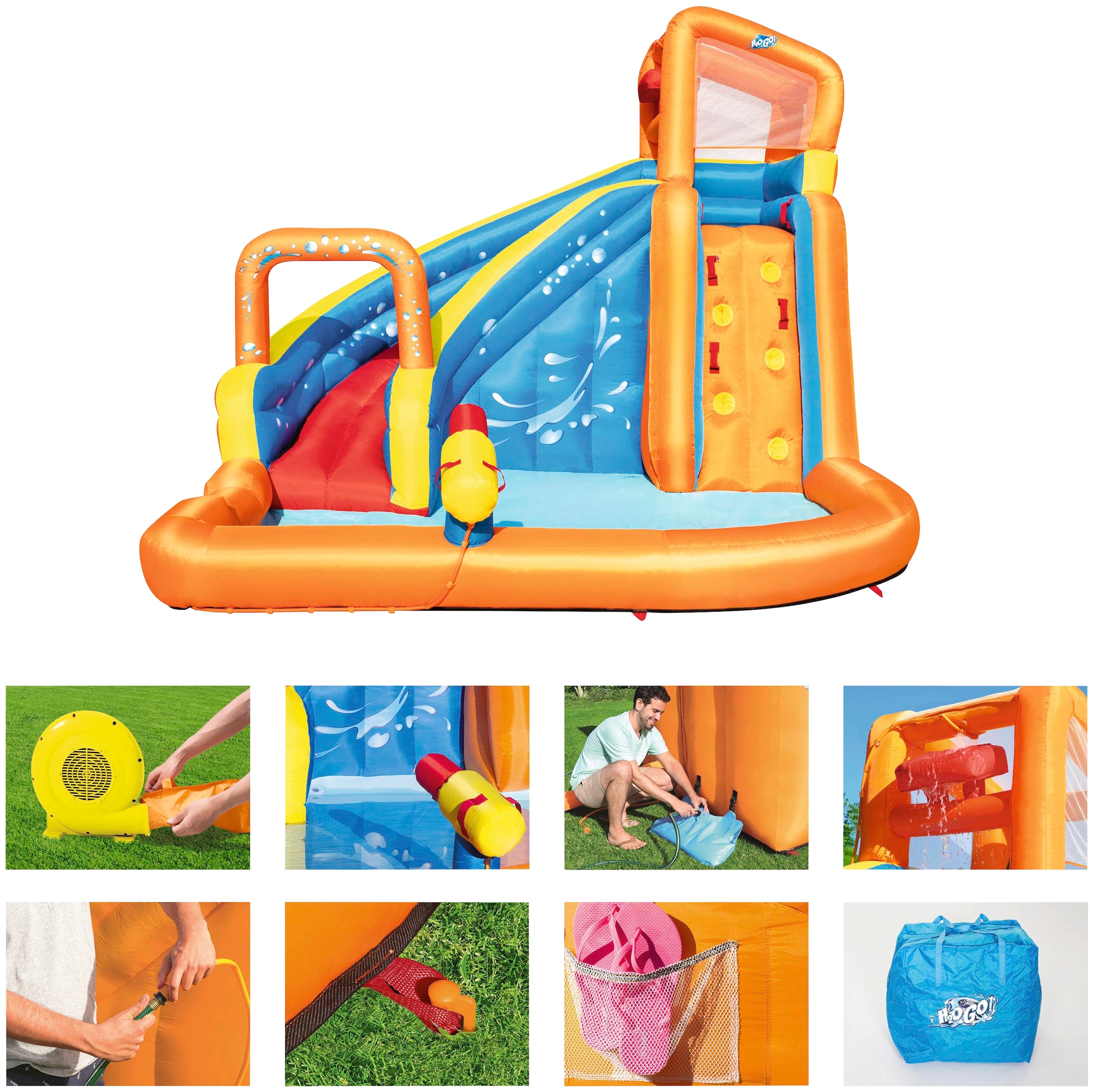 Bestway Planschbecken »H2OGO!™ Wasserpark Turbo Splash«, BxLxH: 320x265x270 cm, mit Dauergebläse